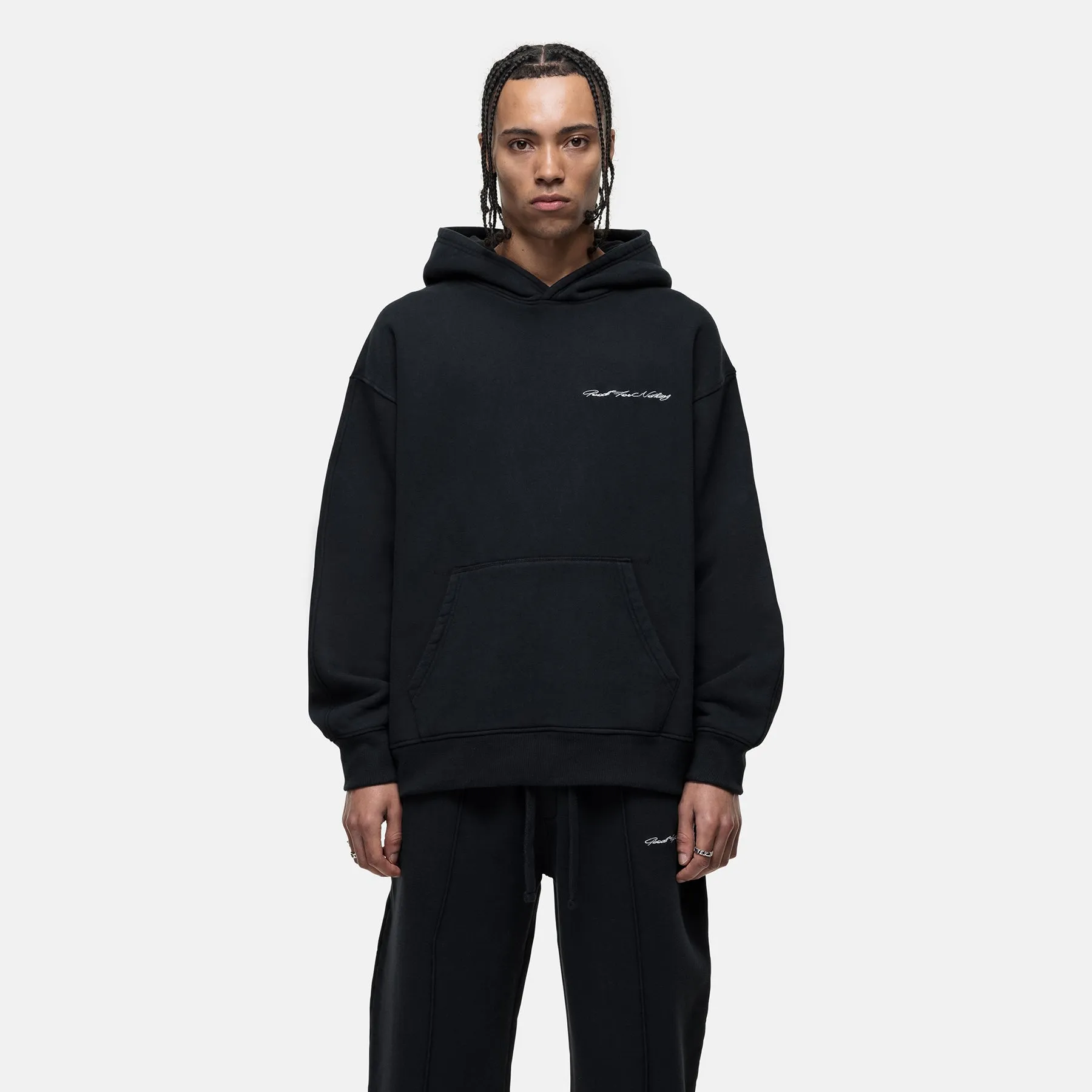 Scribble Washed Black Hoodie sold by Good for Nothing