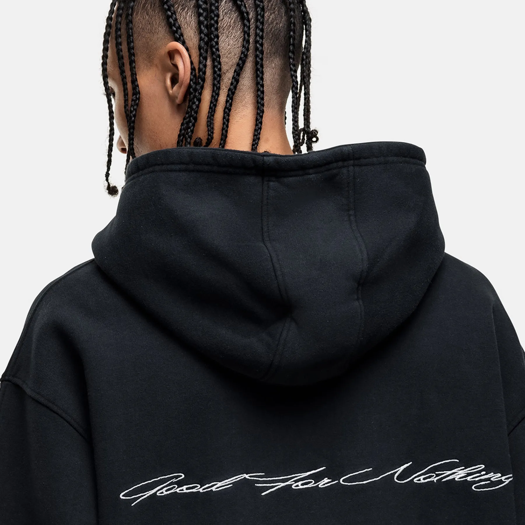 Scribble Washed Black Hoodie sold by Good for Nothing product image thumbnail 5