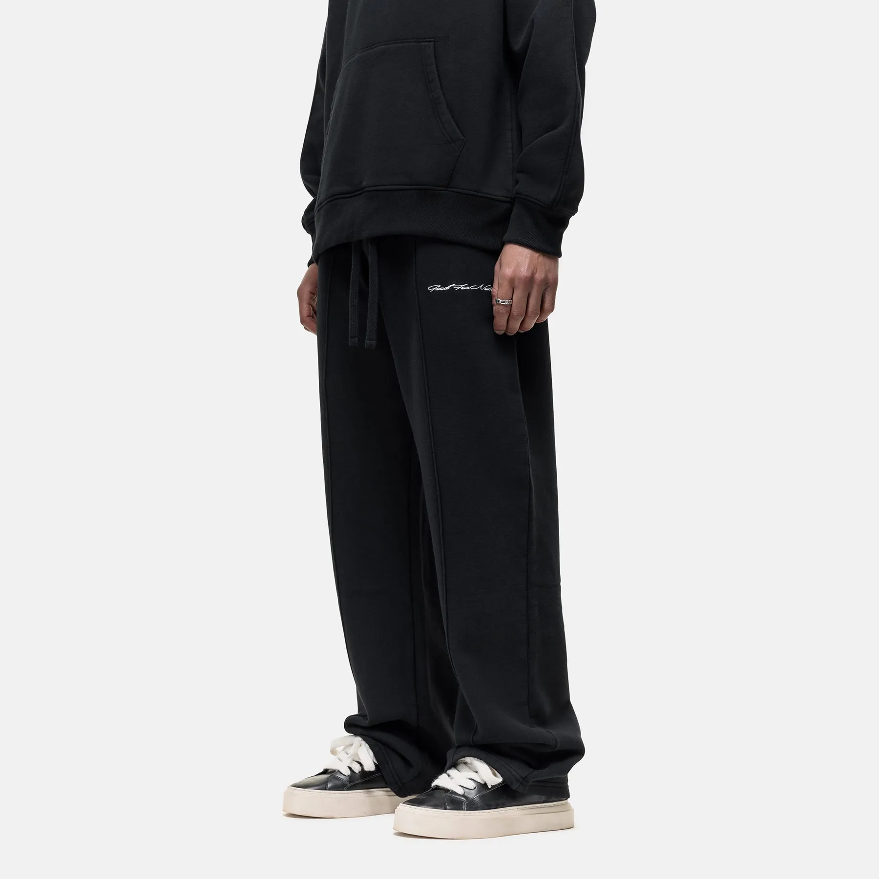 Scribble Washed Black Joggers sold by Good for Nothing