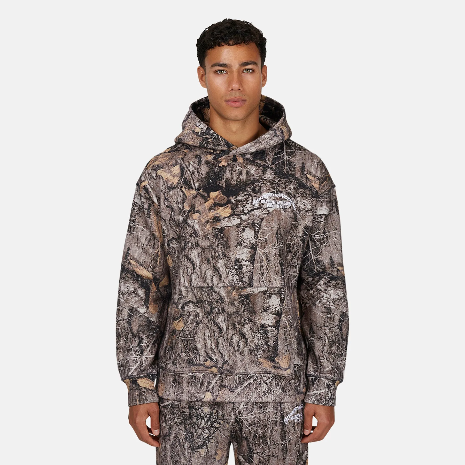 Woodland Camo Brown Hoodie sold by Good For Nothing Clothing