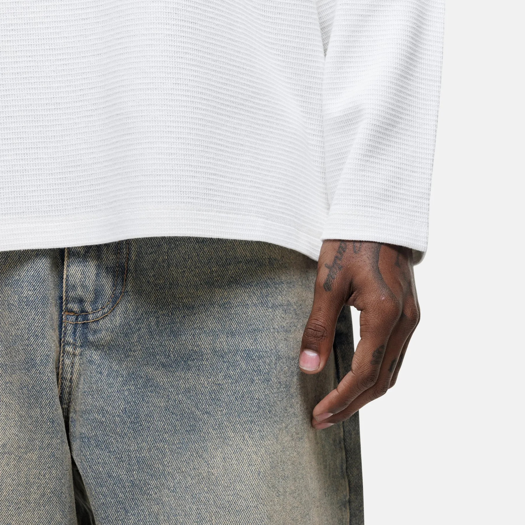 Scribble Longsleeve White T-shirt sold by Good for Nothing product image thumbnail 5