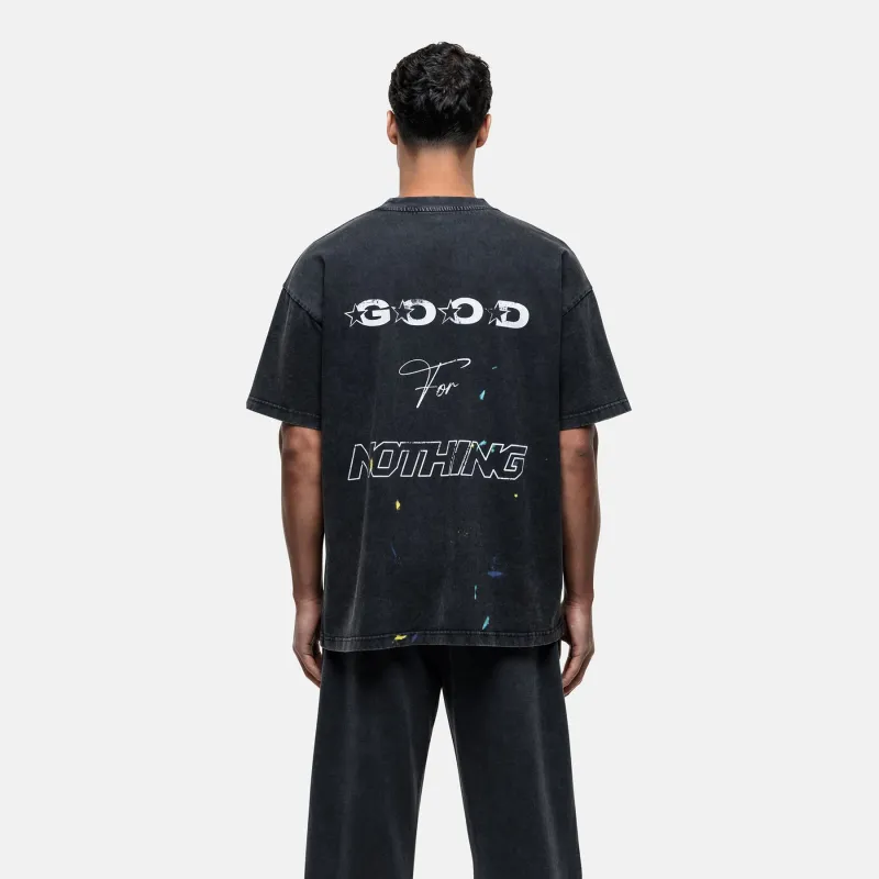 Nevada Washed Black T-shirt sold by Good For Nothing Clothing