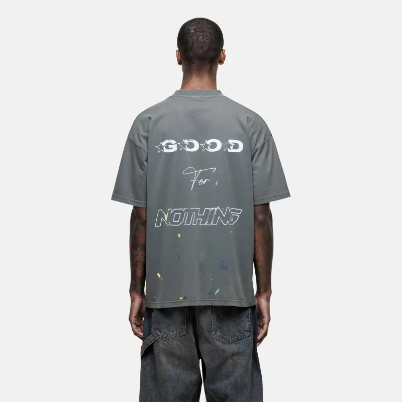 Nevada Washed Grey T-shirt sold by Good For Nothing Clothing