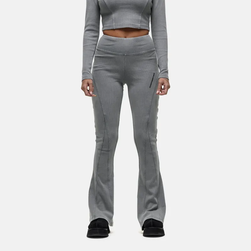 Seam Washed Grey Flared Leggings sold by Good For Nothing Clothing
