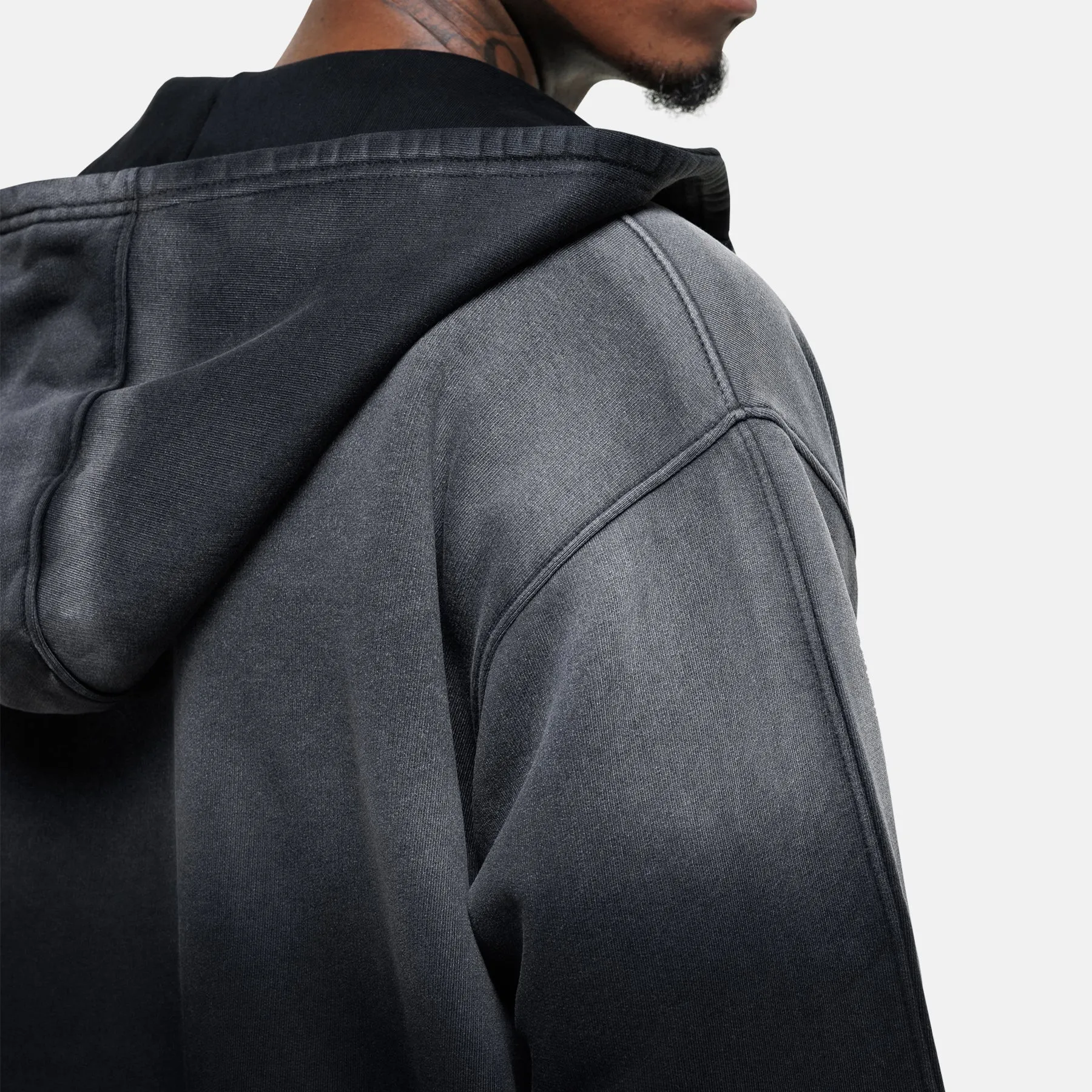 Vintage 1986 Faded Black Zip Hoodie sold by Good For Nothing Clothing product image thumbnail 4