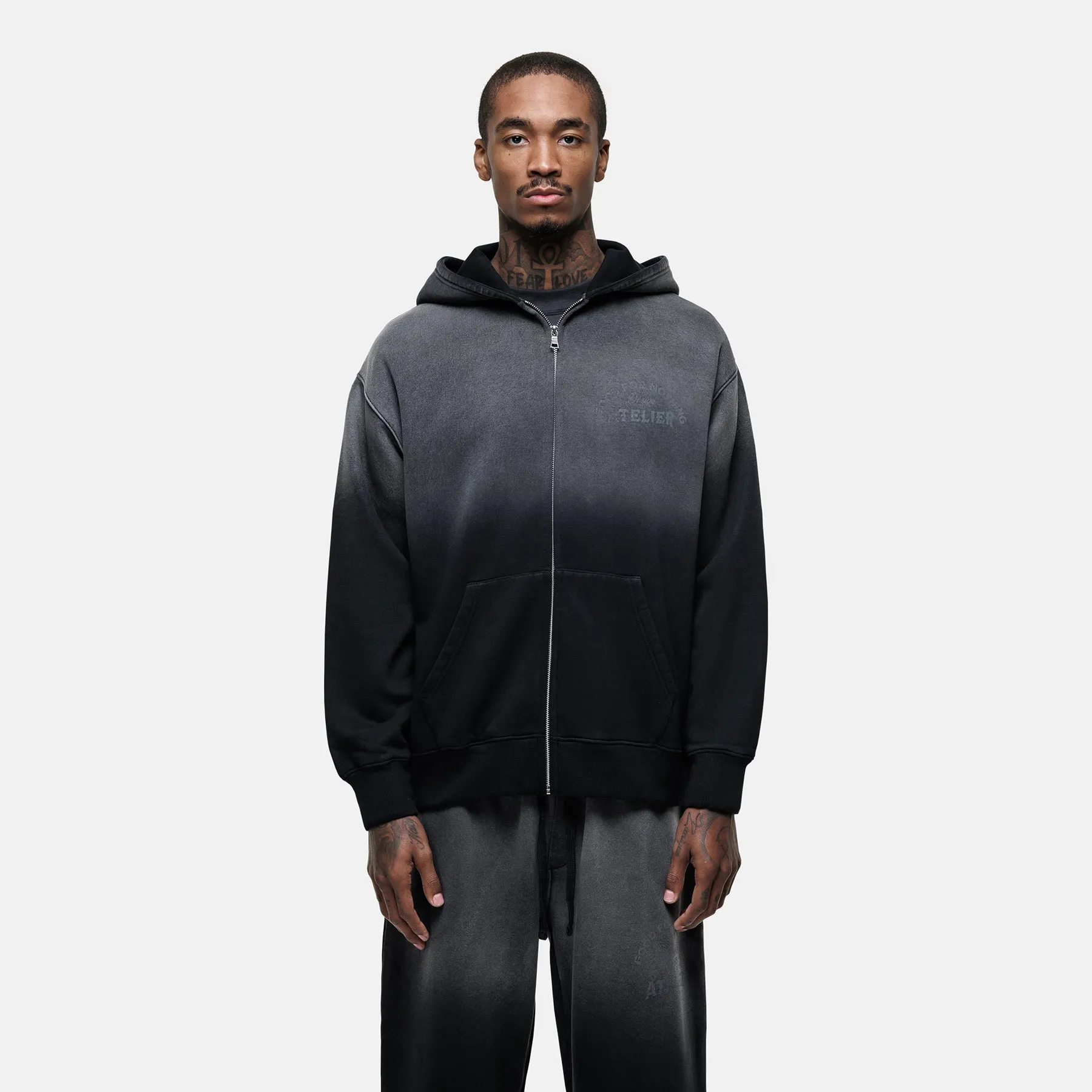 Vintage 1986 Faded Black Zip Hoodie sold by Good For Nothing Clothing