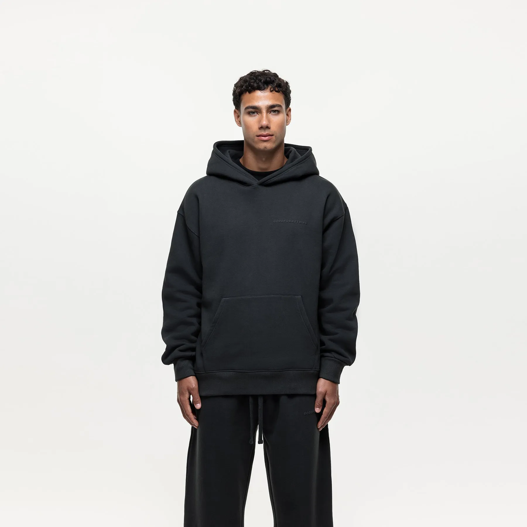 Vintage Onyx Black Hoodie sold by Good For Nothing Clothing