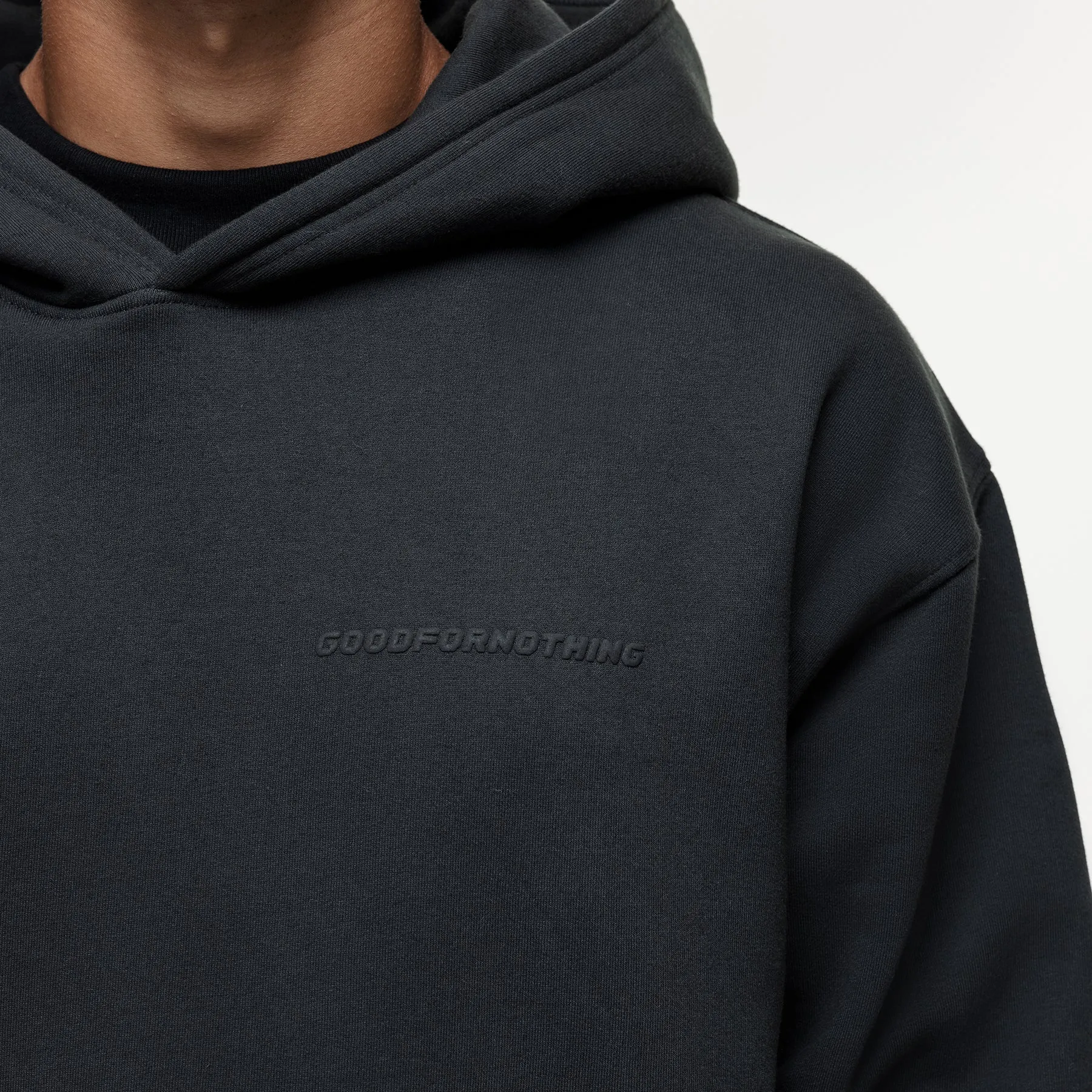 Vintage Onyx Black Hoodie sold by Good For Nothing Clothing product image thumbnail 2