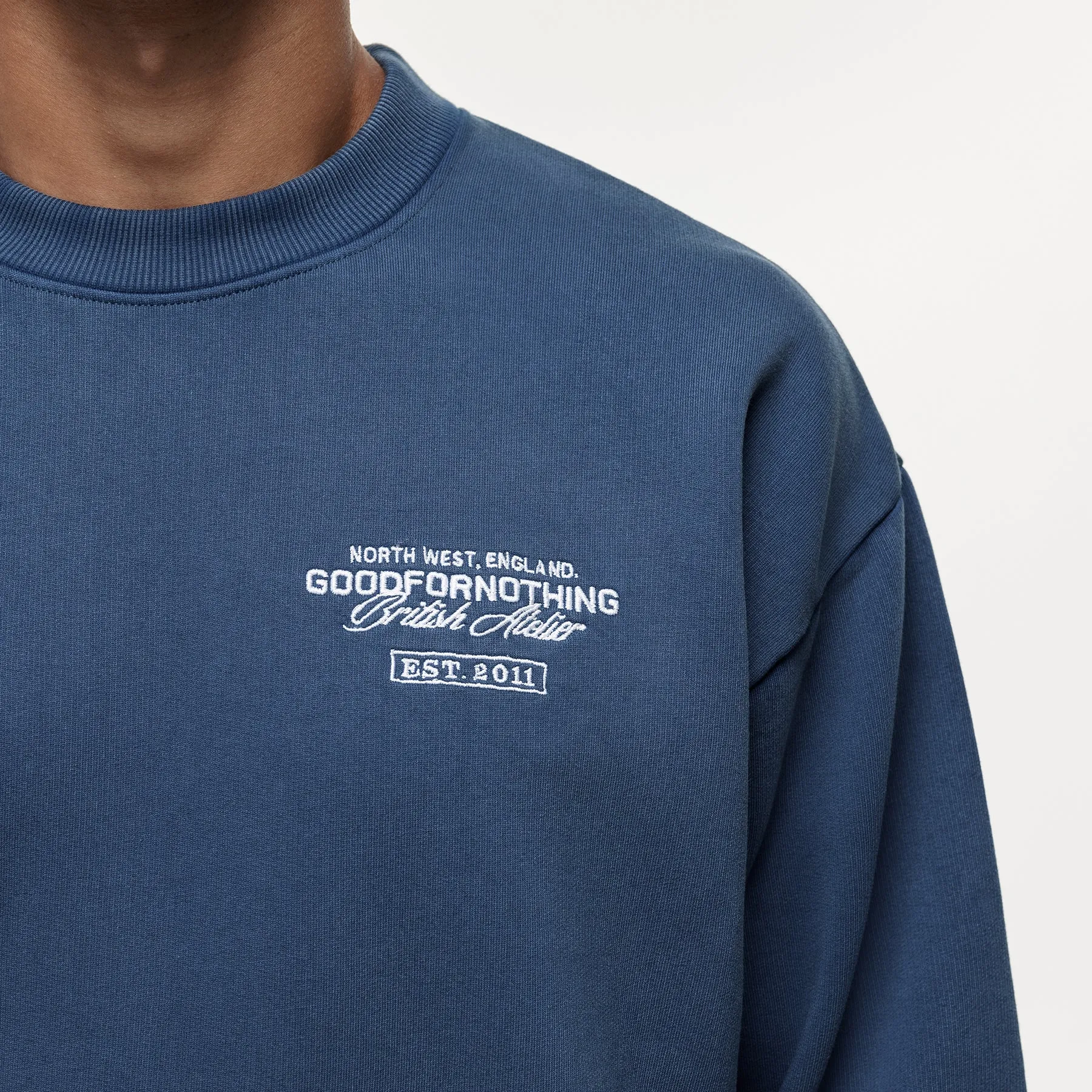 Atelier Navy Washed Sweatshirt sold by Good For Nothing Clothing product image thumbnail 3