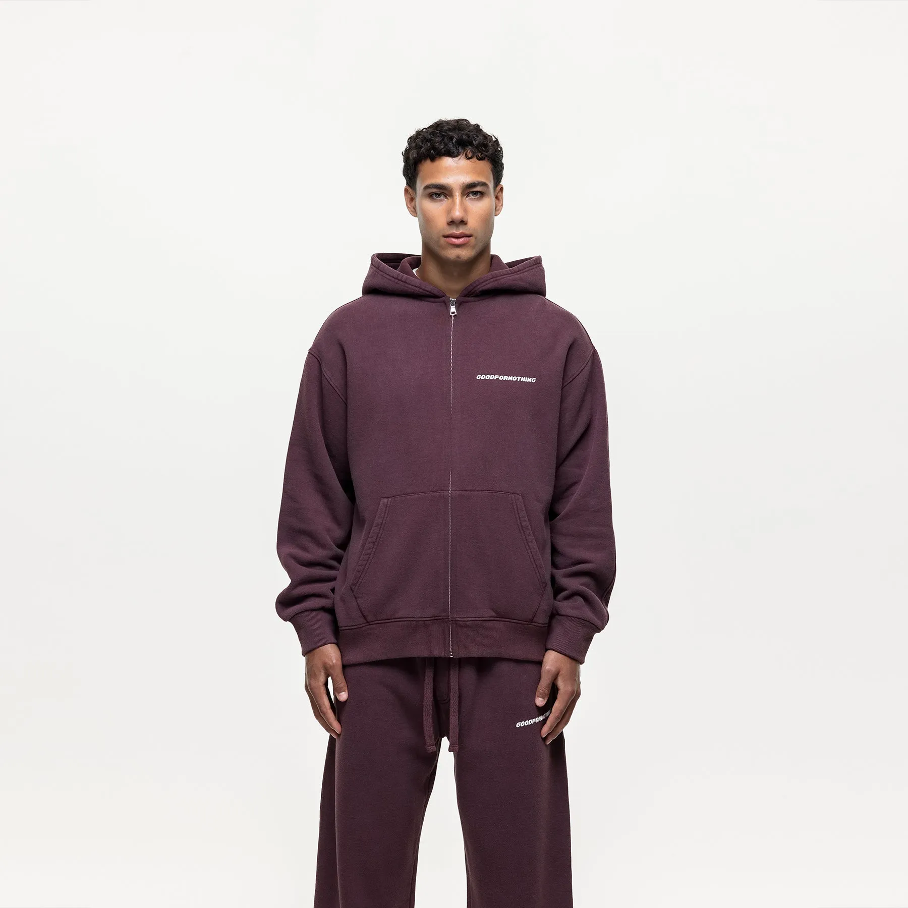 Vintage Washed Huckleberry Zip Hoodie sold by Good For Nothing Clothing