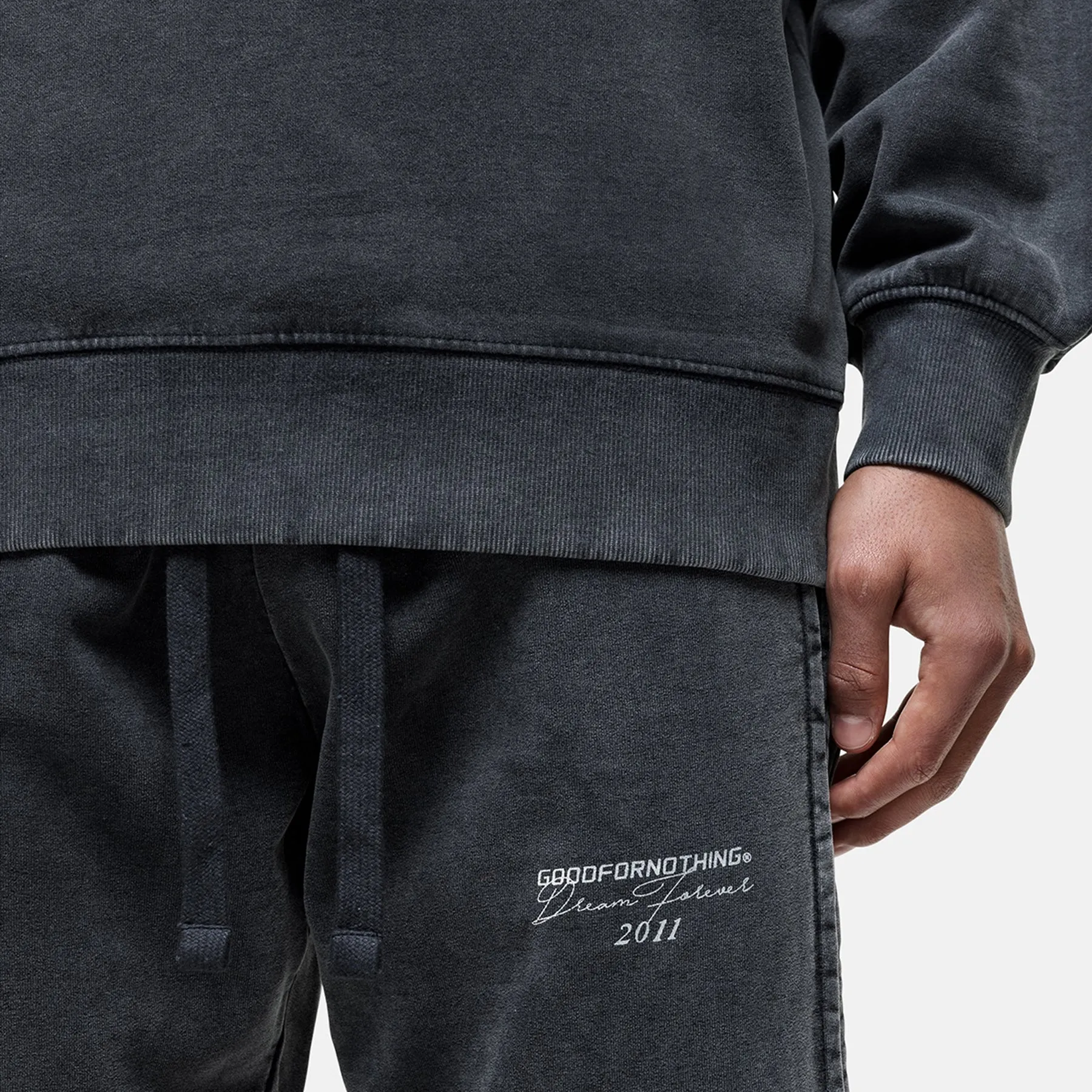 Partial Seam Washed Grey Sweatshirt sold by Good For Nothing Clothing product image thumbnail 4