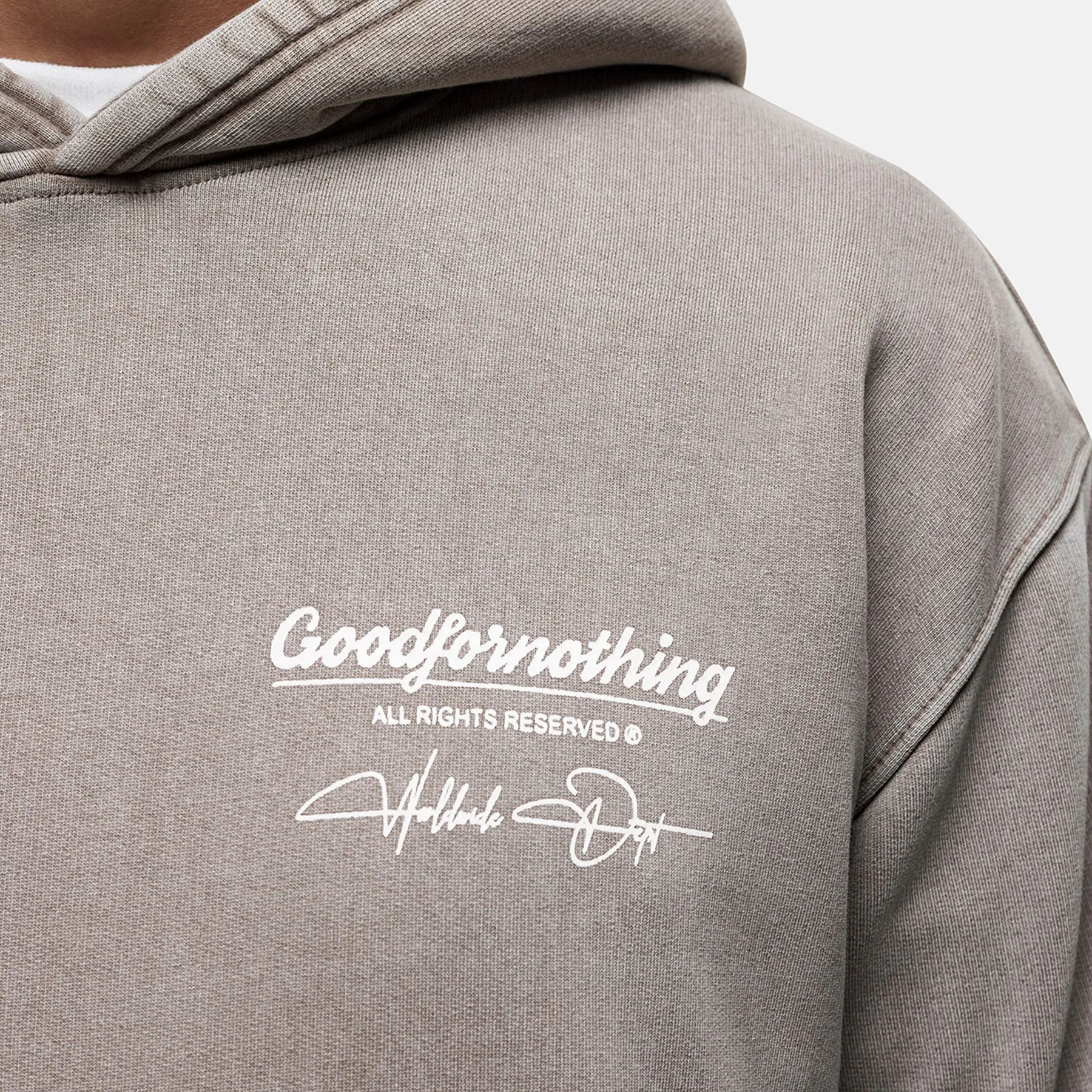 Cult Butterfly Taupe Washed Hoodie sold by Good For Nothing Clothing product image thumbnail 4