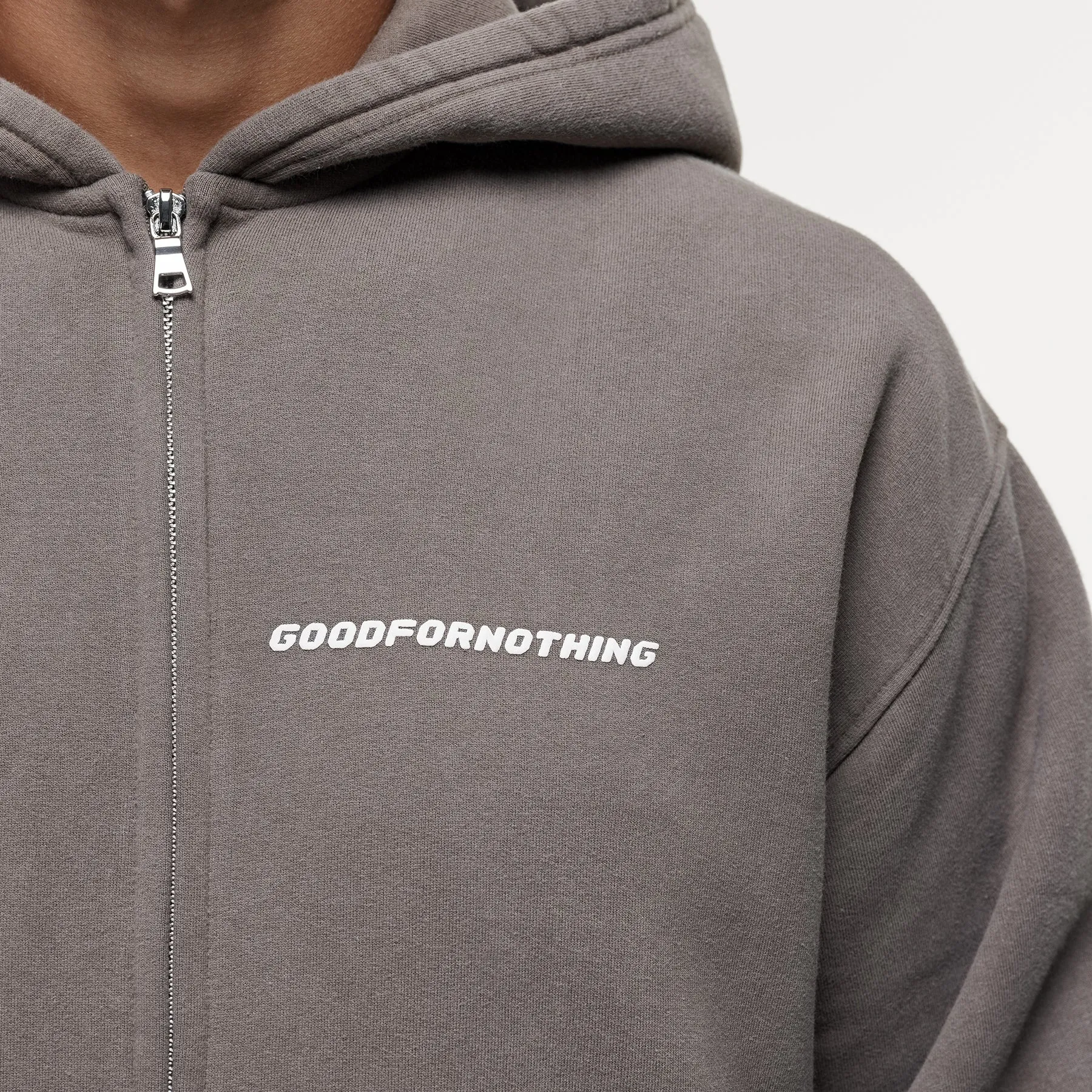 Vintage Washed Walnut Zip Hoodie sold by Good For Nothing Clothing product image thumbnail 2