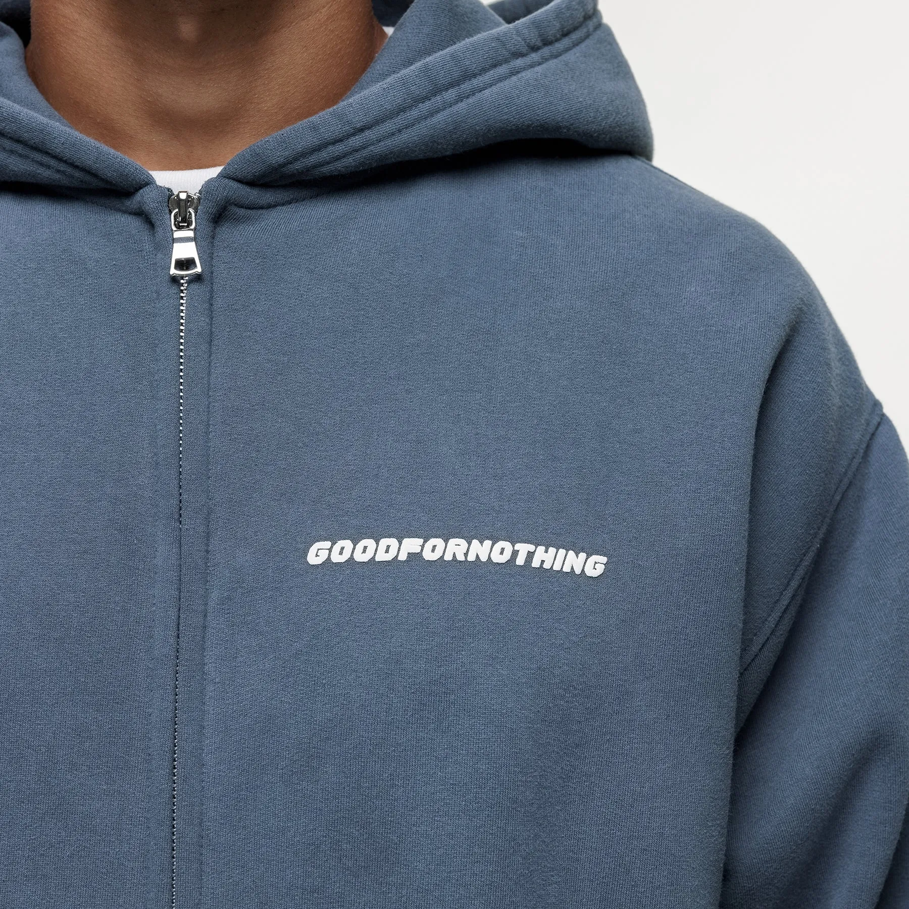 Vintage Washed Blue Zip Hoodie sold by Good For Nothing Clothing product image thumbnail 2
