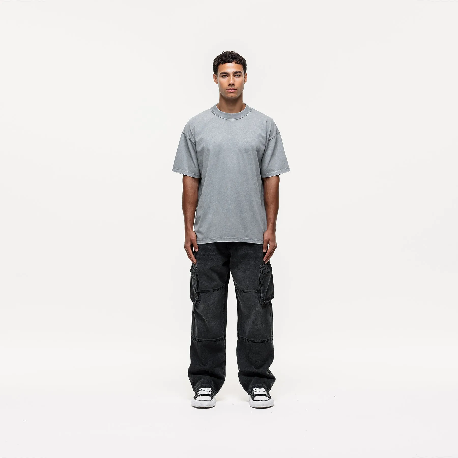 Reverse Washed Grey T-shirt sold by Good for Nothing product image thumbnail 3