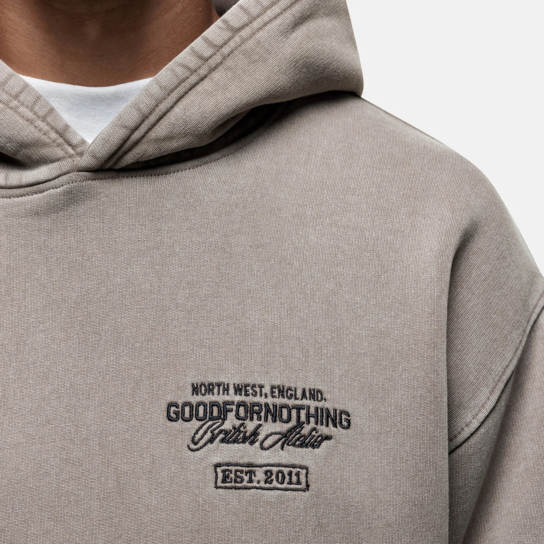Atelier Washed Taupe Hoodie sold by Good For Nothing Clothing product image thumbnail 2