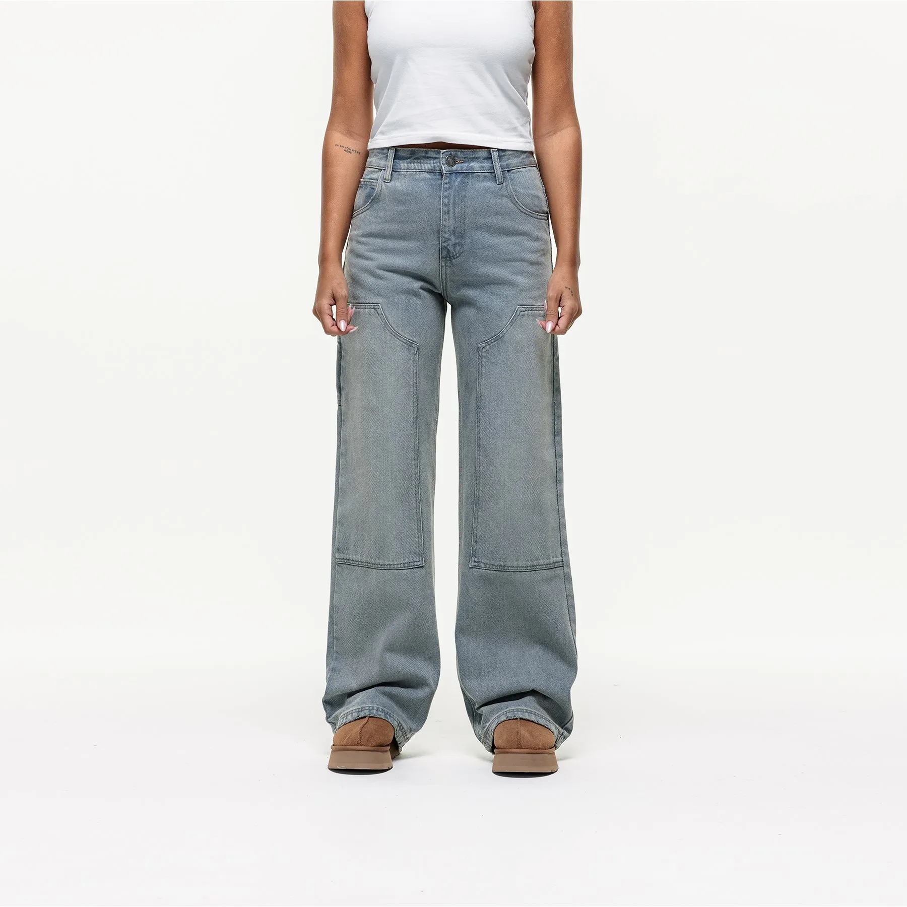 Heavy Carpenter Light Blue Denim Jeans sold by Good for Nothing