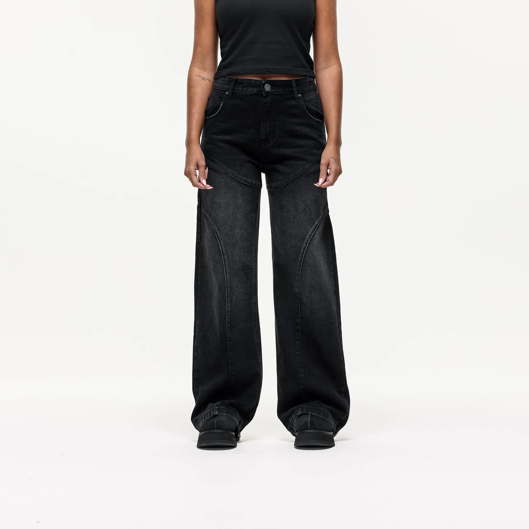 Wave Washed Black Denim Jeans sold by Good for Nothing