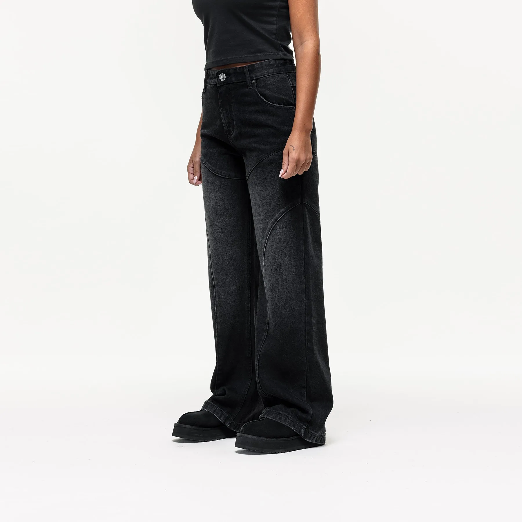 Wave Washed Black Denim Jeans sold by Good for Nothing product image thumbnail 2