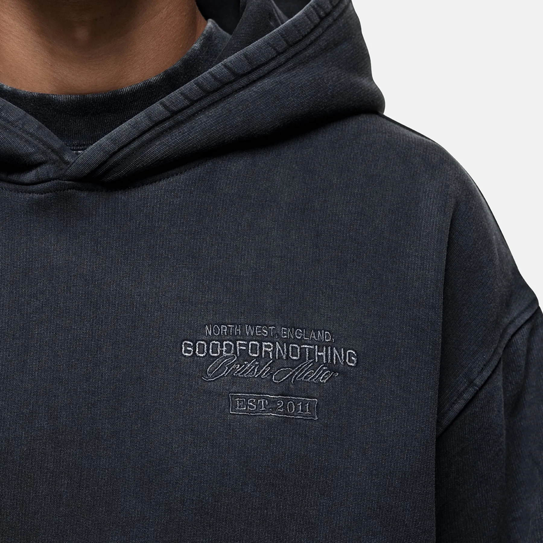 Atelier Washed Black Hoodie sold by Good For Nothing Clothing product image thumbnail 2