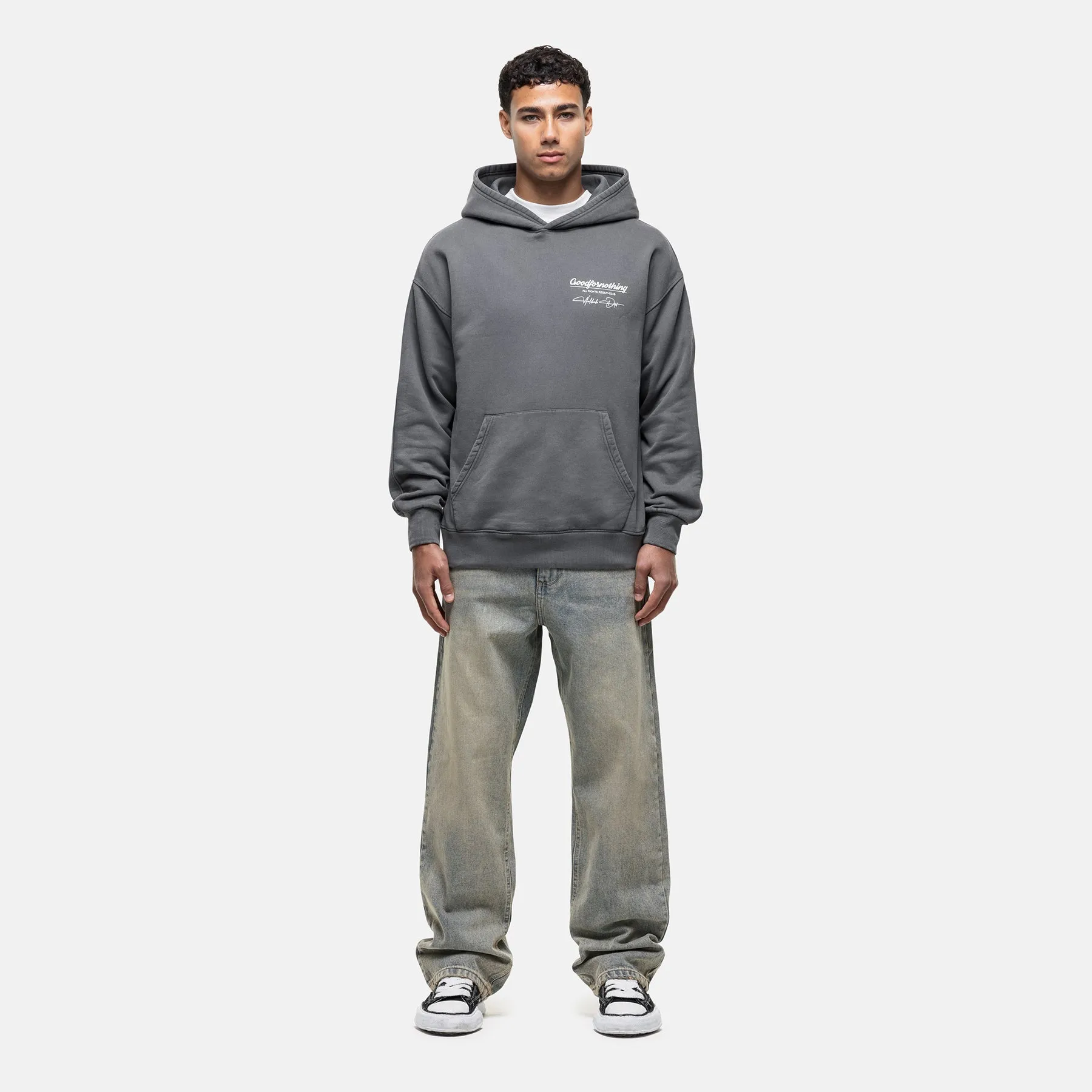 Cult Butterfly Grey Washed Hoodie sold by Good For Nothing Clothing product image thumbnail 4