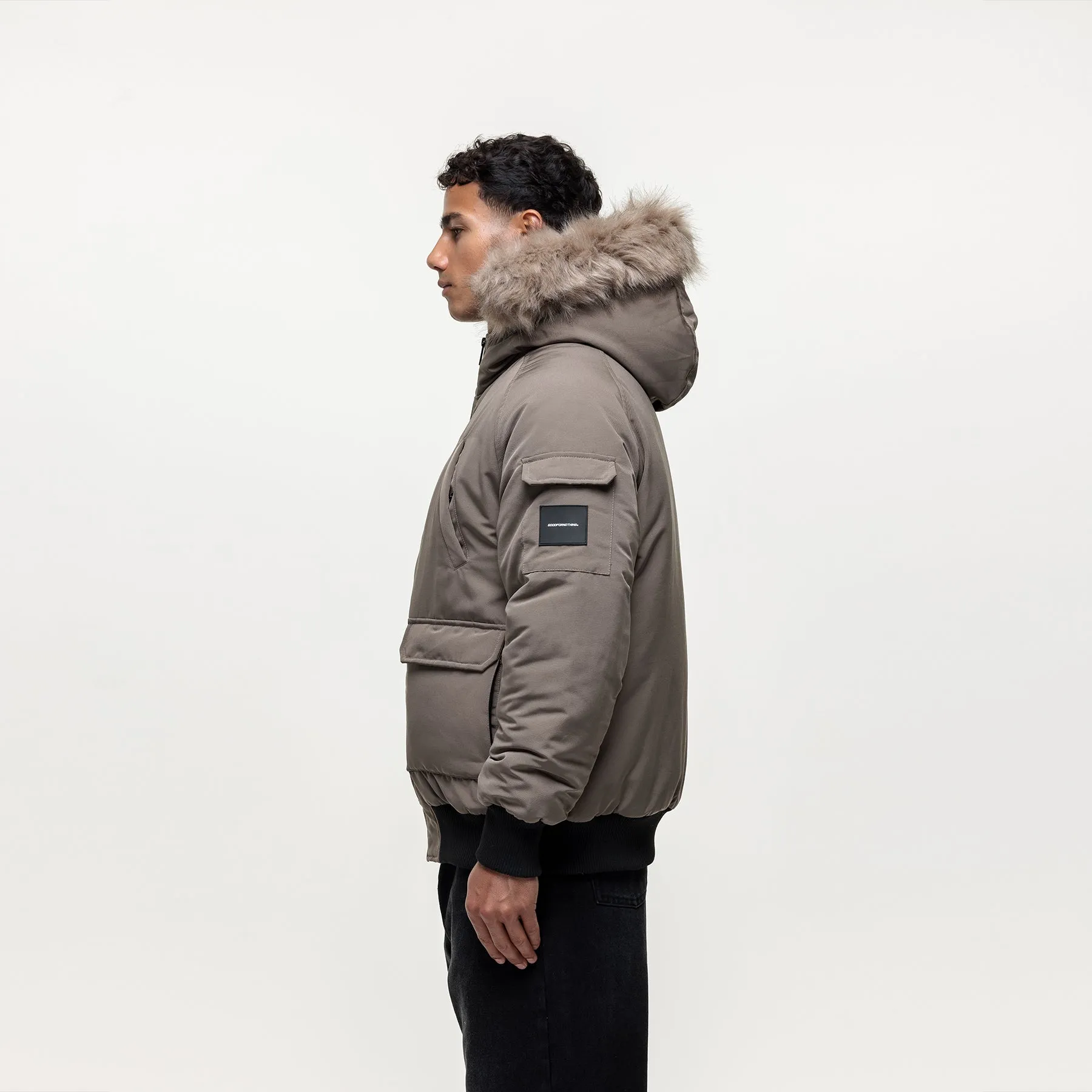 Fortitude Taupe Parka Bomber sold by Good For Nothing Clothing product image thumbnail 4