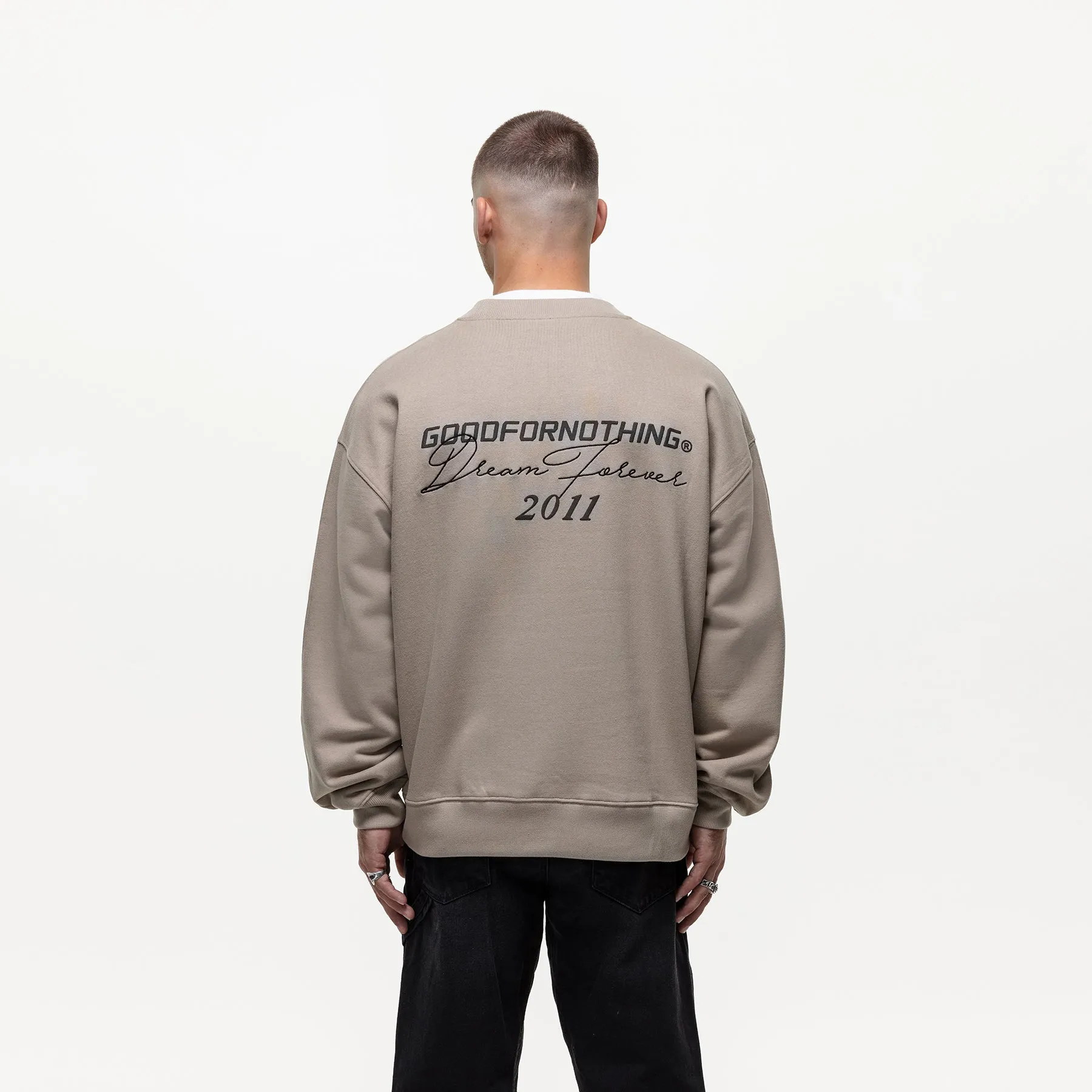 Dream Forever Taupe Sweatshirt sold by Good For Nothing Clothing product image thumbnail 2