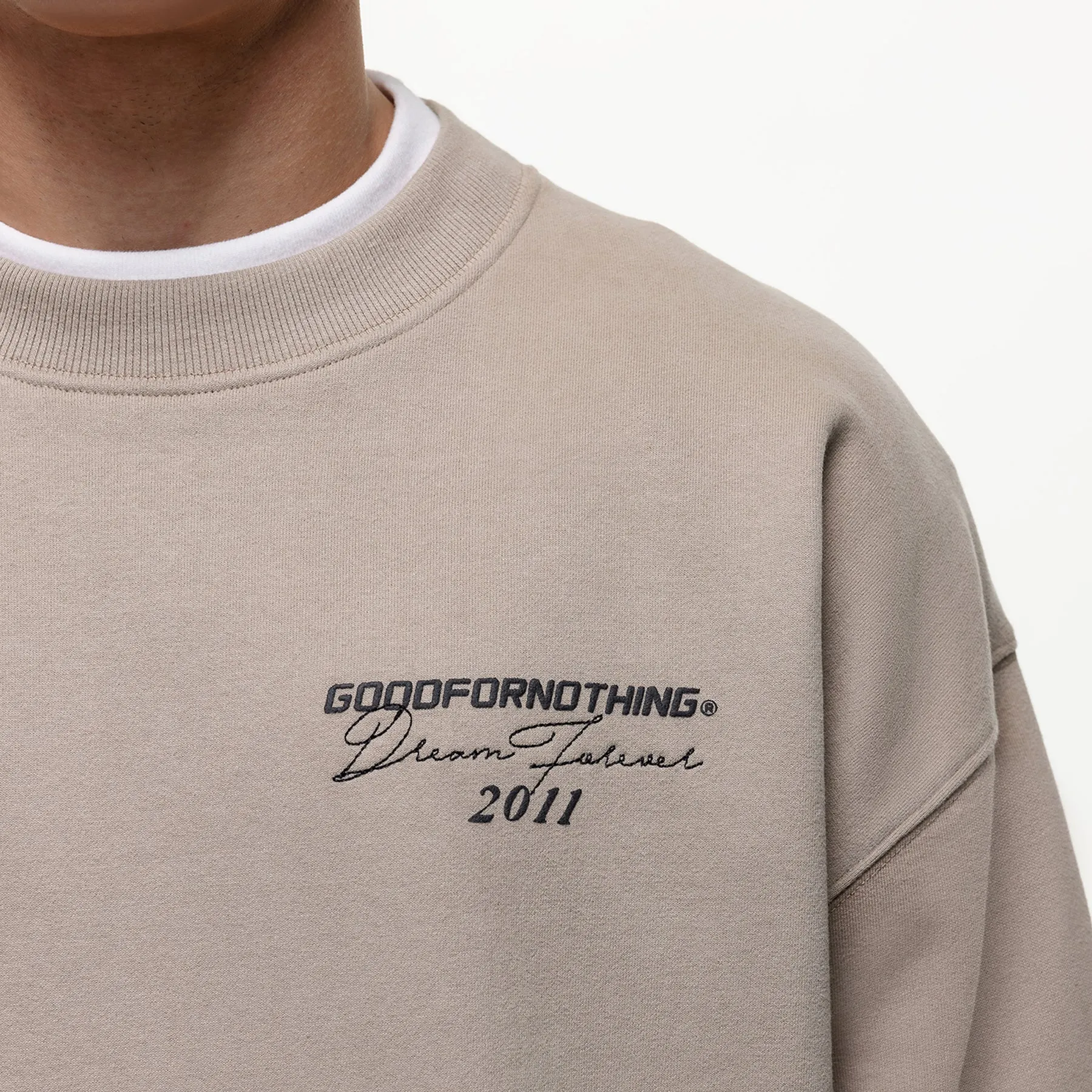 Dream Forever Taupe Sweatshirt sold by Good For Nothing Clothing product image thumbnail 3