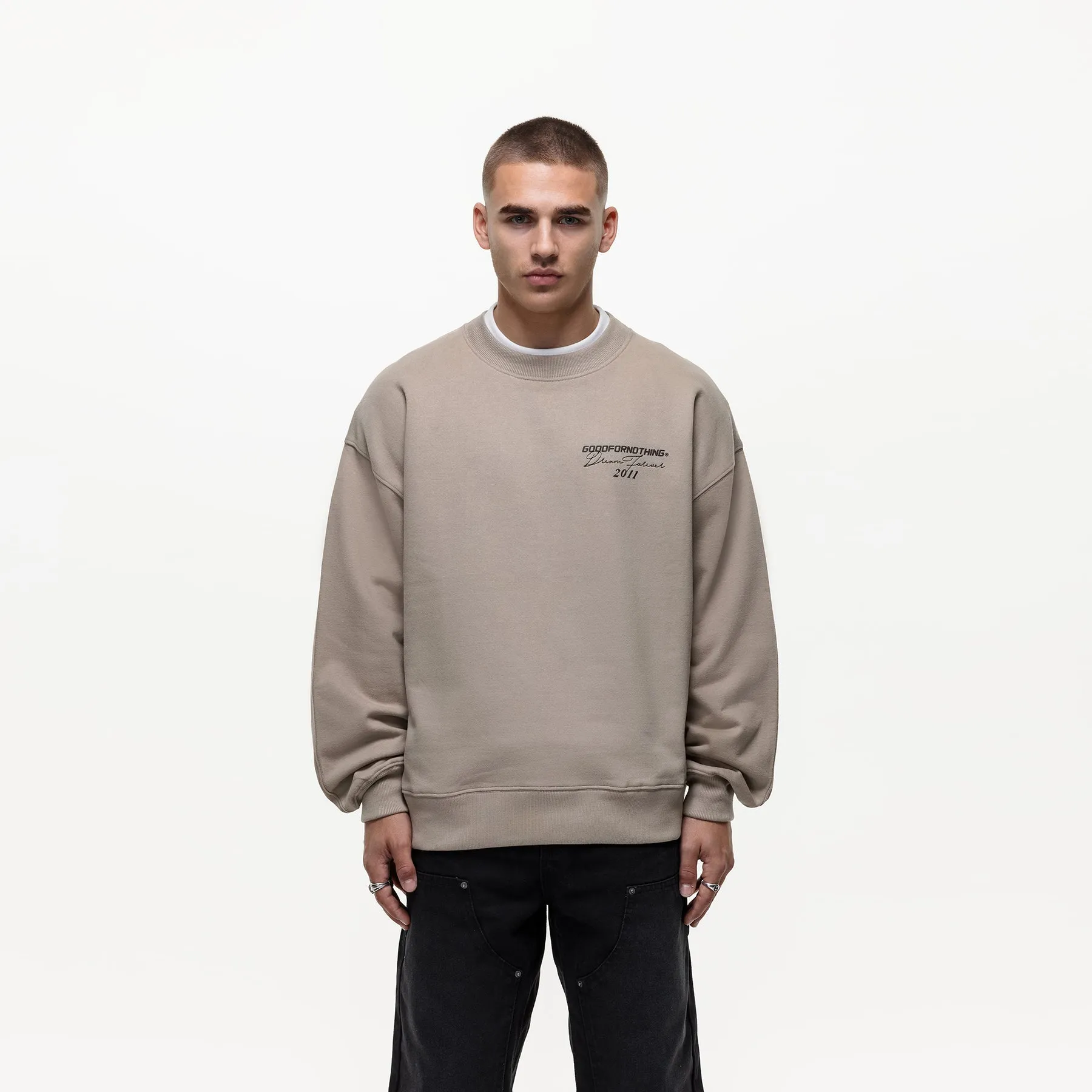 Dream Forever Taupe Sweatshirt sold by Good For Nothing Clothing