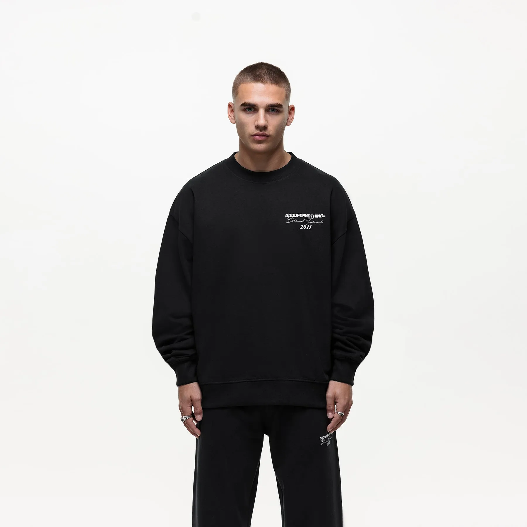 Dream Forever Black Sweatshirt (Final Sale) sold by Good For Nothing Clothing