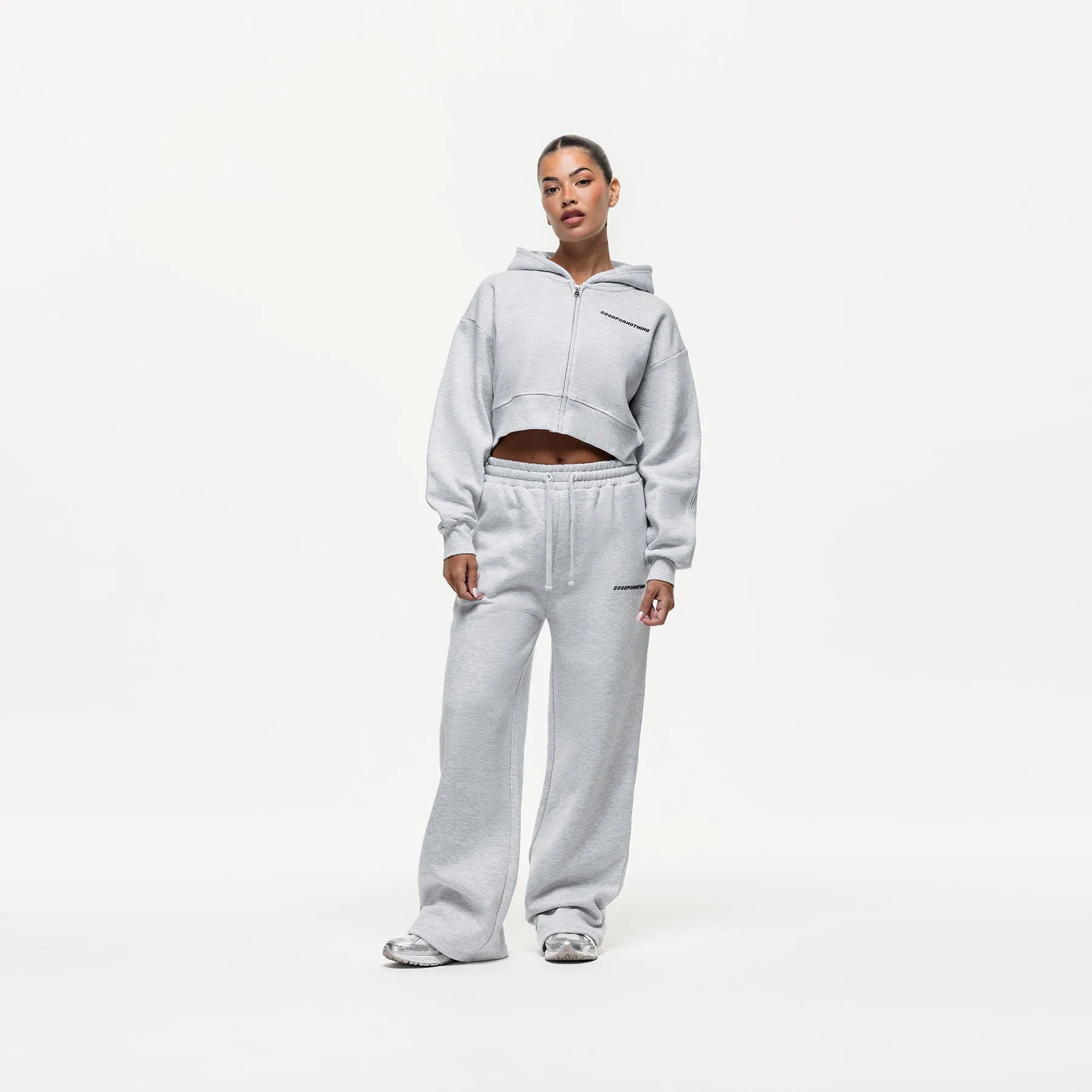 Vintage Grey Marl Zip Hoodie sold by Good For Nothing Clothing product image thumbnail 3