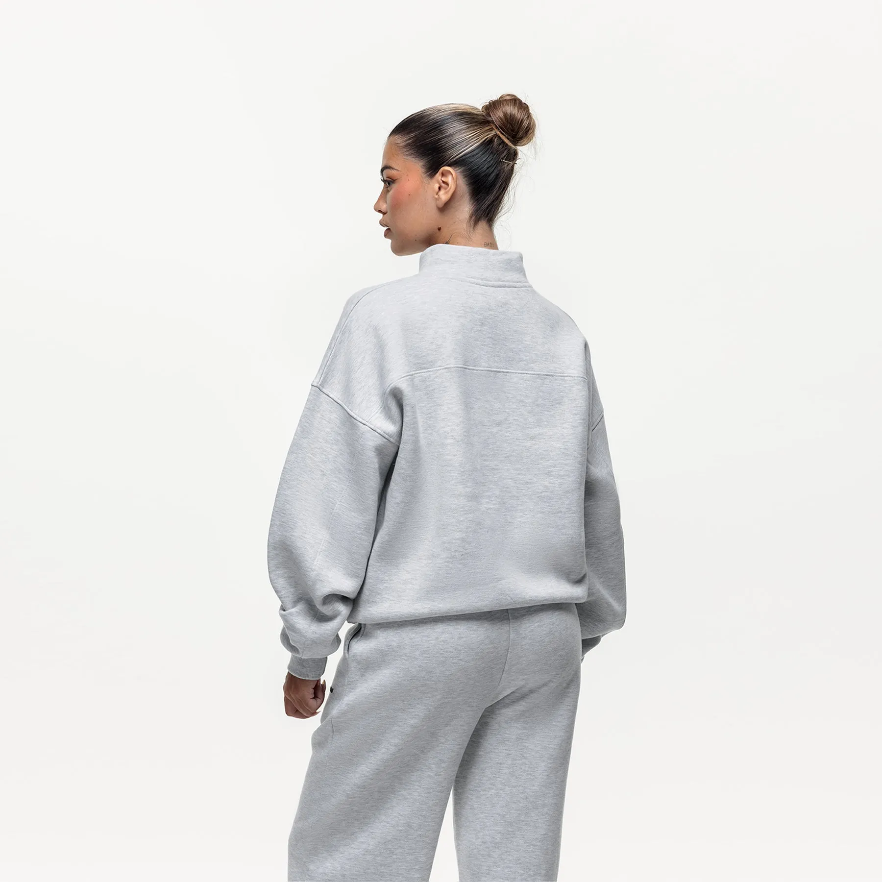 Vintage Grey Marl Funnel Zip Sweat sold by Good For Nothing Clothing product image thumbnail 2