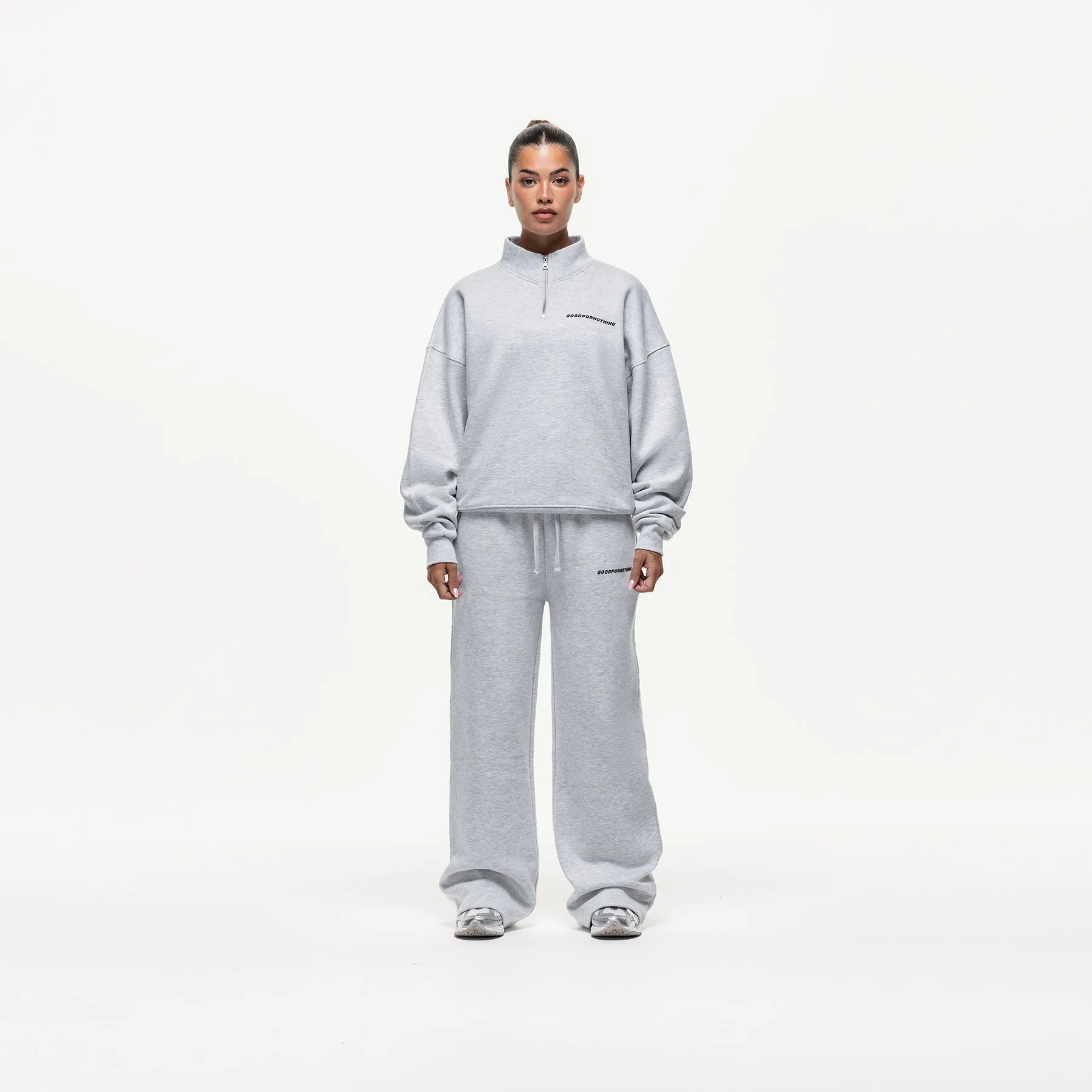 Vintage Grey Marl Funnel Zip Sweat sold by Good For Nothing Clothing product image thumbnail 5