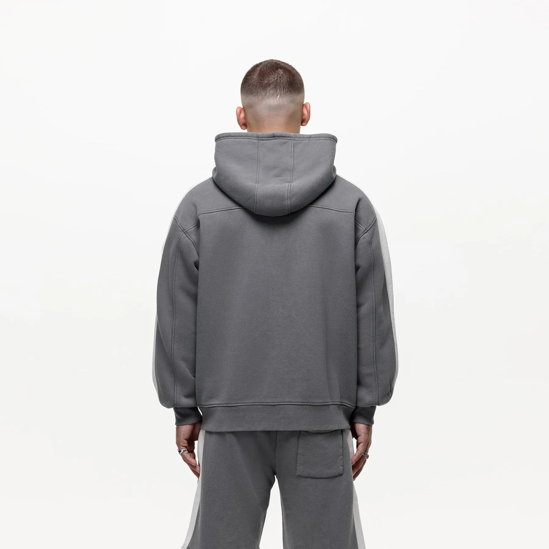 Vintage Track Grey Zip Hoodie sold by Good For Nothing Clothing product image thumbnail 2