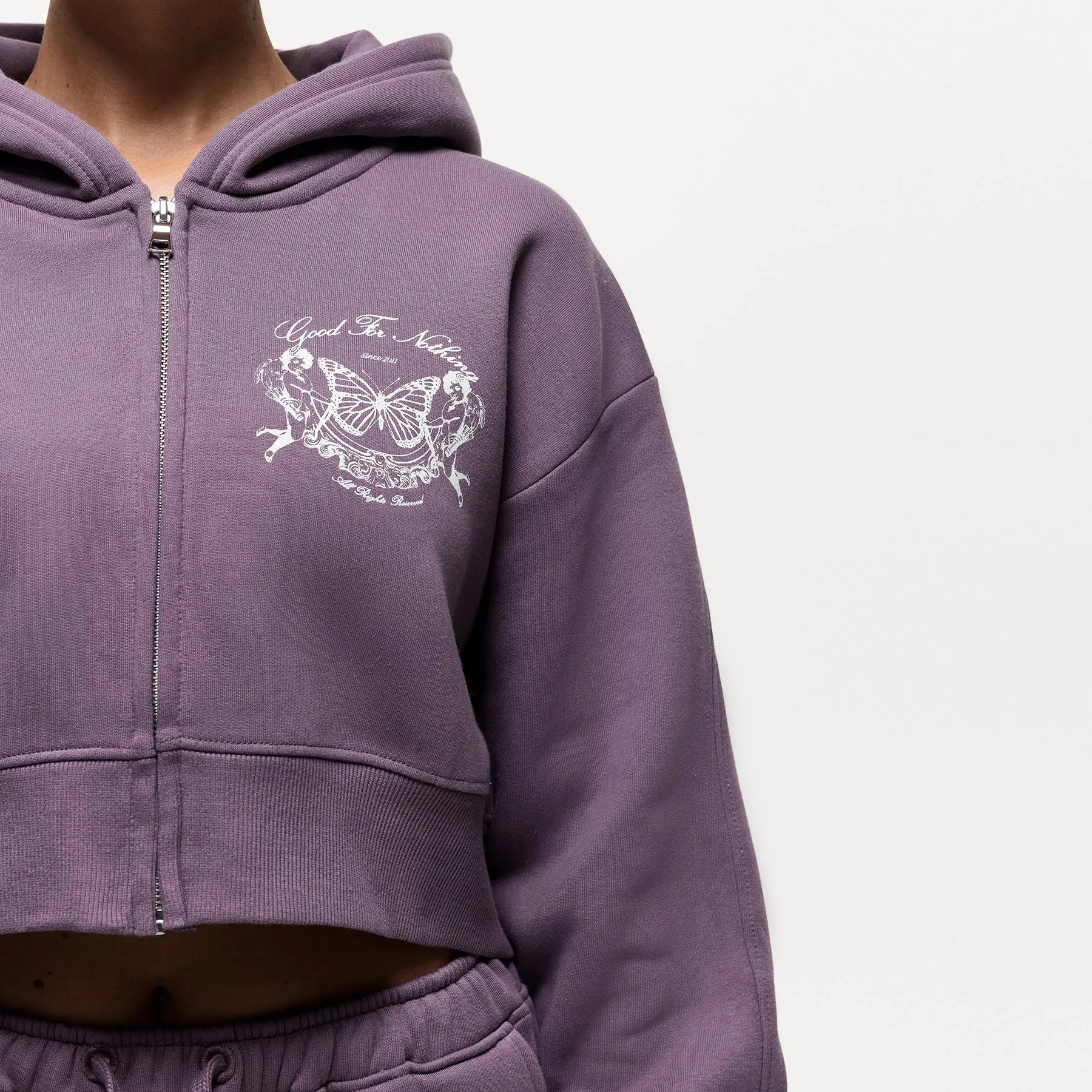 Renassaince Mauve Zip Hoodie sold by Good for Nothing product image thumbnail 3