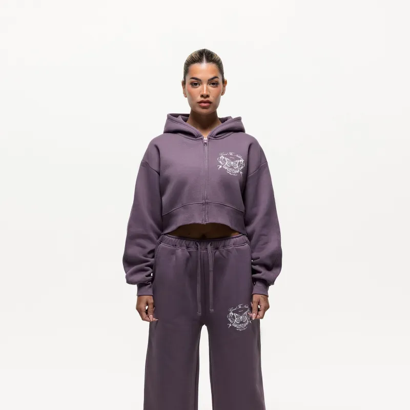 Renassaince Mauve Zip Hoodie sold by Good For Nothing Clothing