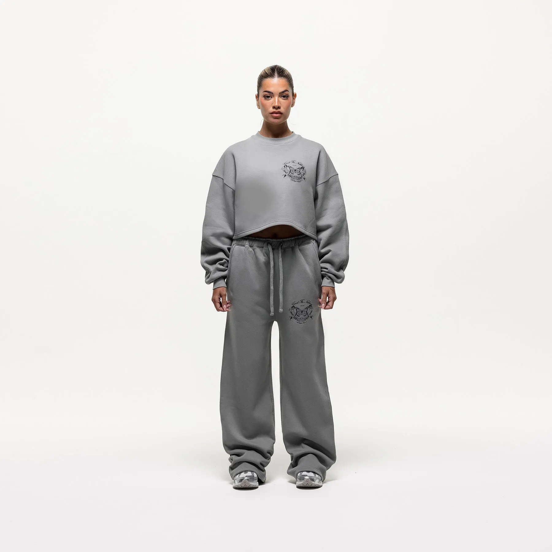 Renaissance Cropped Grey Sweatshirt sold by Good for Nothing product image thumbnail 3