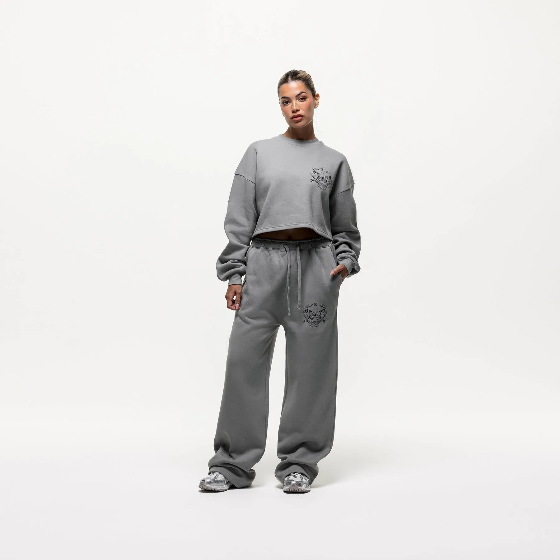 Renaissance Cropped Grey Sweatshirt sold by Good for Nothing product image thumbnail 4