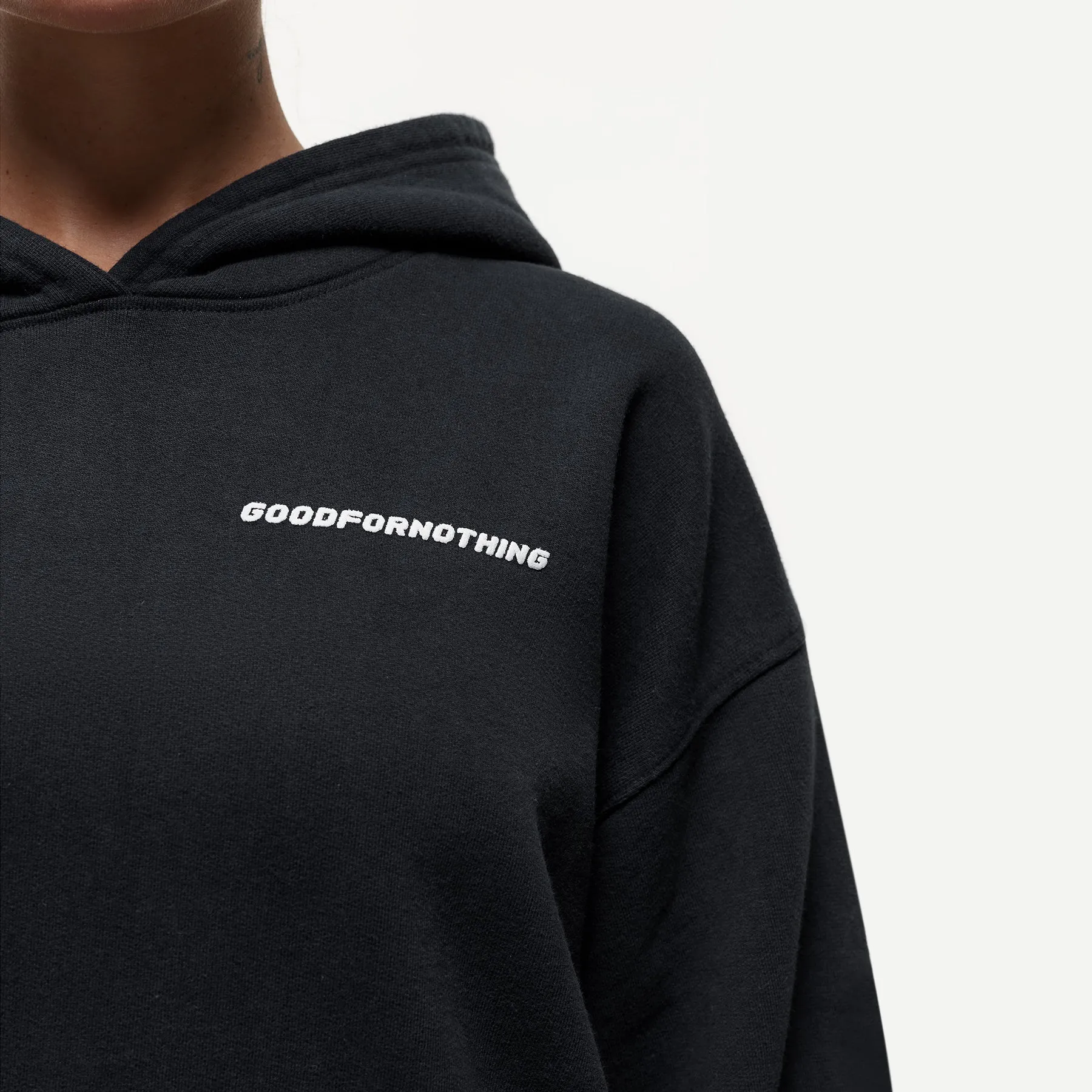 Vintage Washed Black Hoodie sold by Good For Nothing Clothing product image thumbnail 2