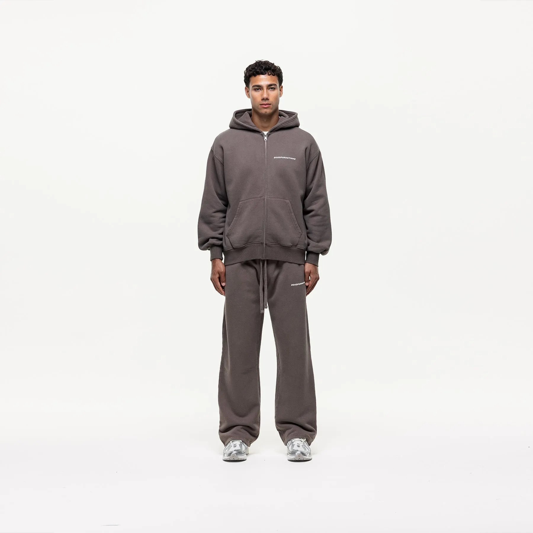 Vintage Washed Taupe Zip Hoodie sold by Good for Nothing product image thumbnail 5