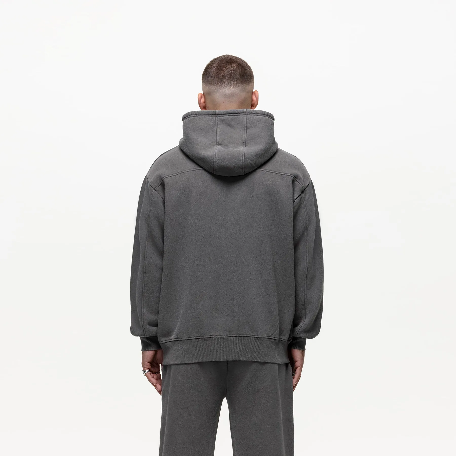 Vintage Washed Grey Zip Hoodie sold by Good For Nothing Clothing product image thumbnail 2