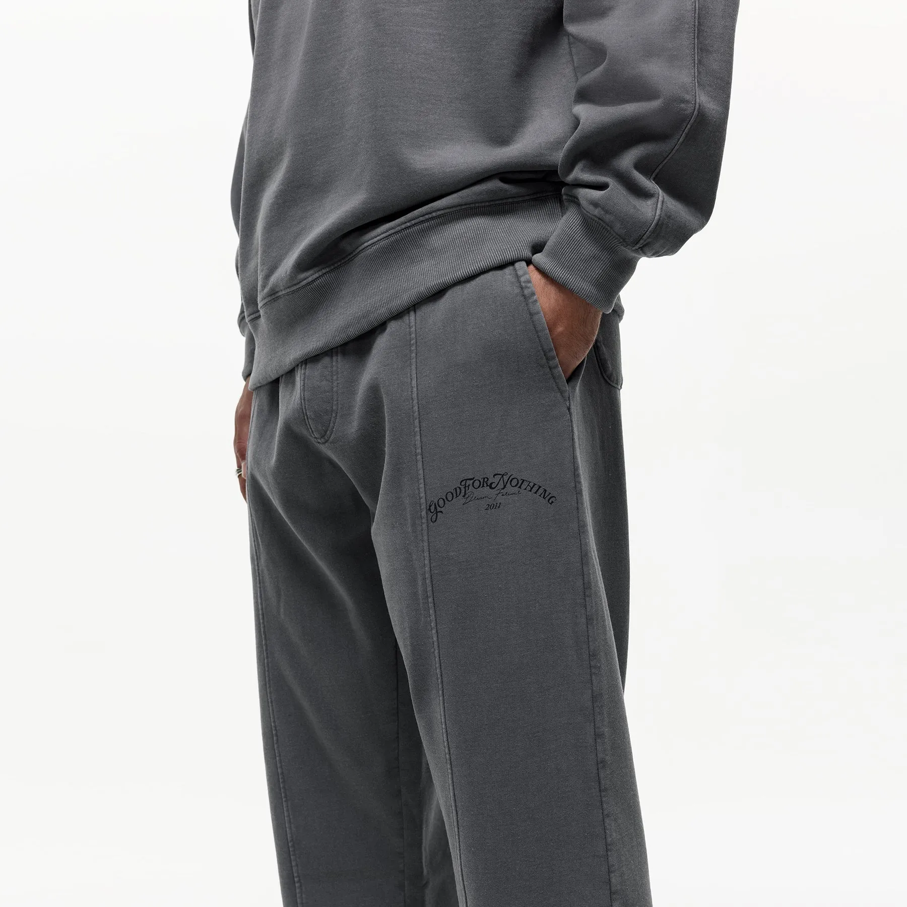 Relaxed Destination Washed Pewter Sweatpants sold by Good For Nothing Clothing product image thumbnail 3