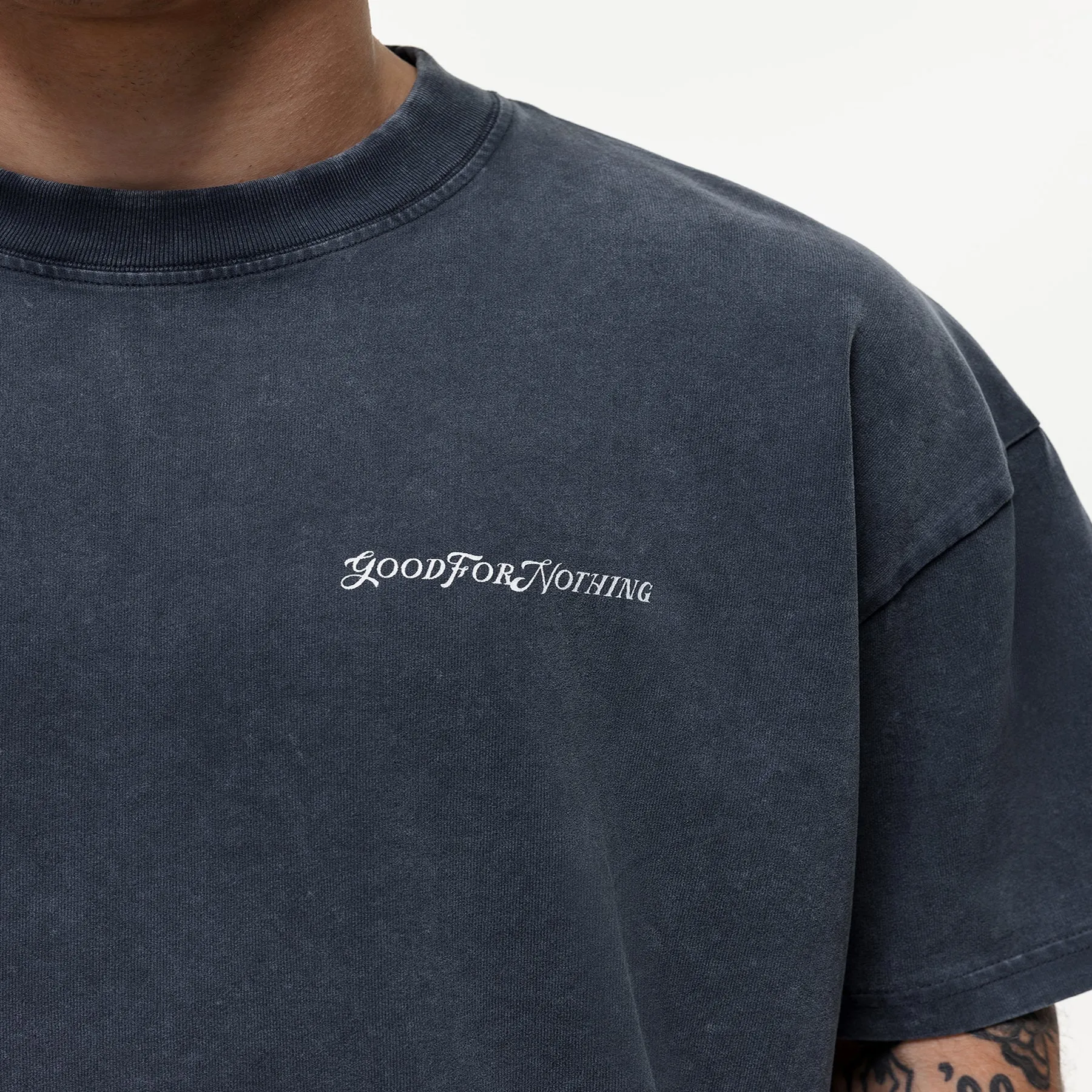 Vintage Washed Navy T-shirt sold by Good For Nothing Clothing product image thumbnail 4