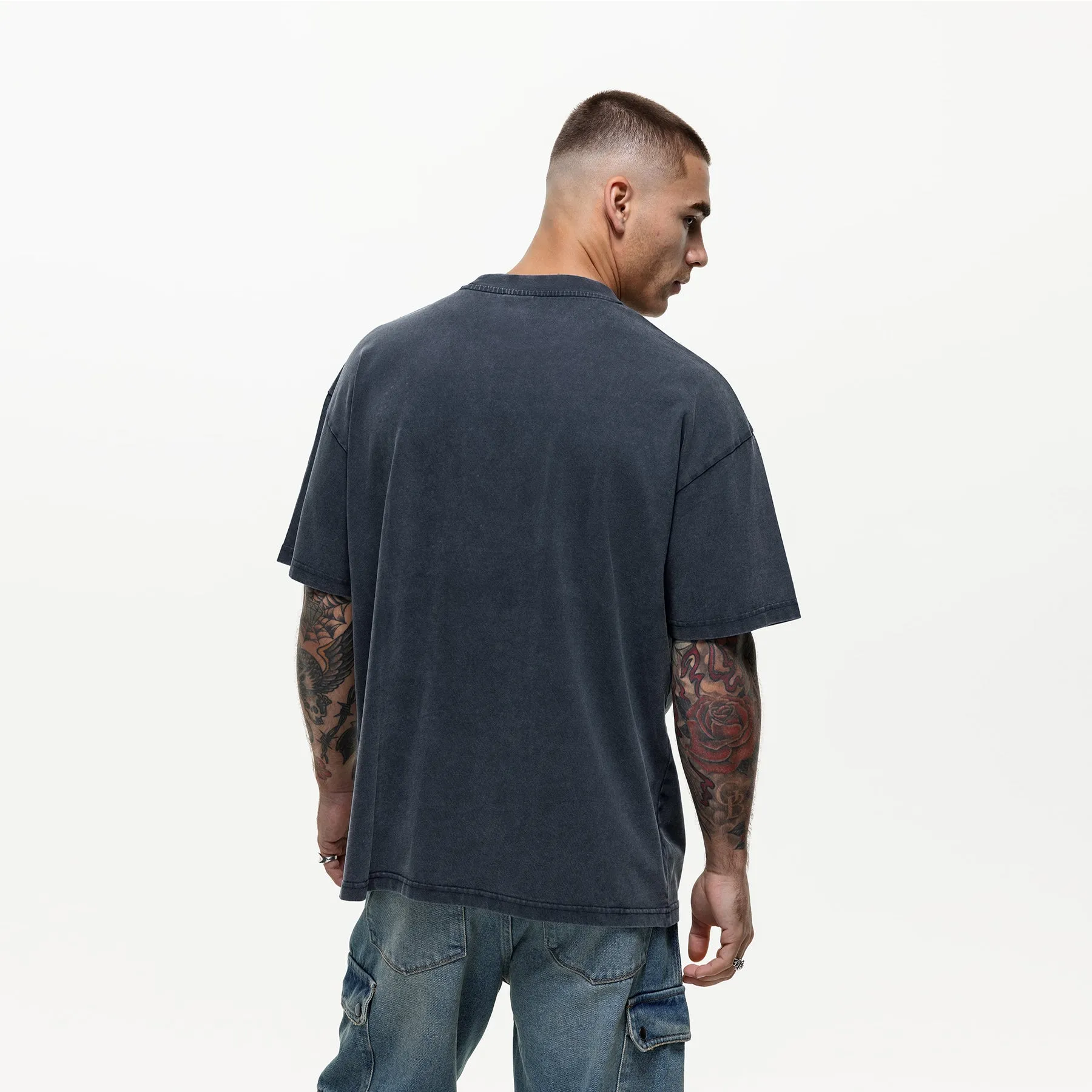 Vintage Washed Navy T-shirt sold by Good For Nothing Clothing product image thumbnail 2