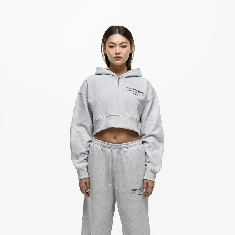 Dream Forever Grey Marl Zip Hoodie (Final Sale) sold by Good For Nothing Clothing