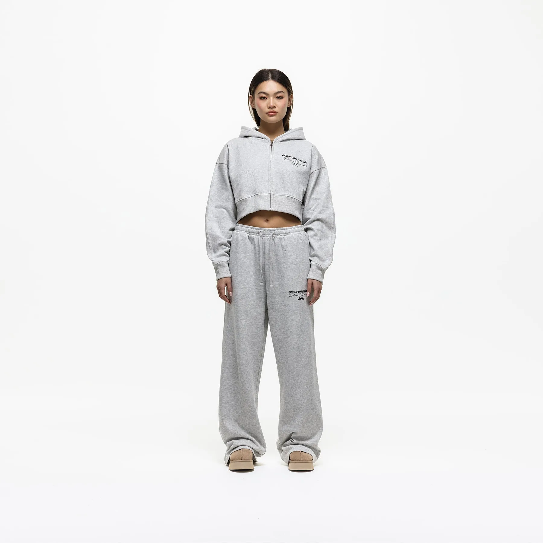 Dream Forever Grey Marl Zip Hoodie (Final Sale) sold by Good for Nothing product image thumbnail 5