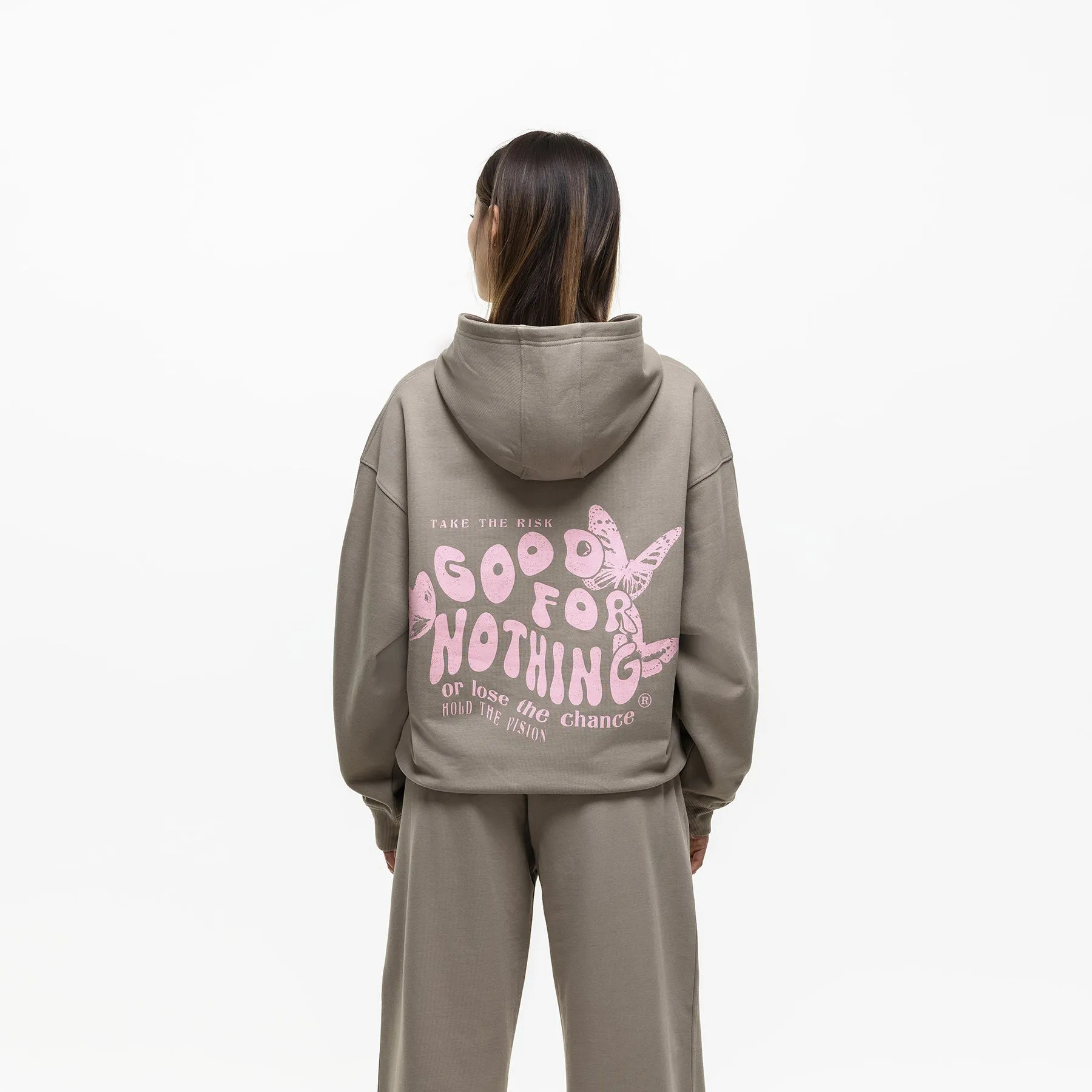 Stamp Taupe Hoodie (Final Sale) sold by Good For Nothing Clothing product image thumbnail 2