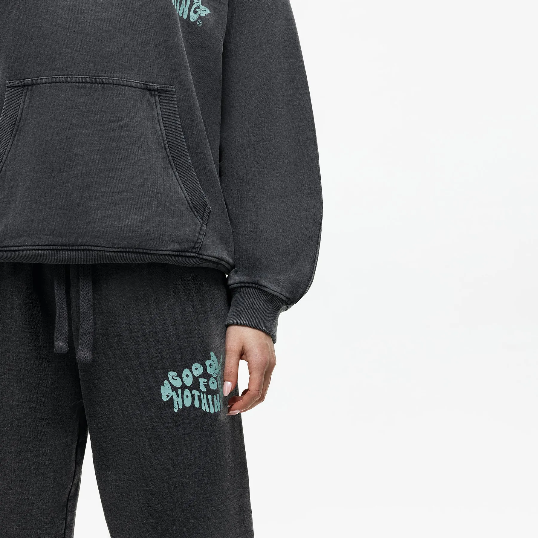 Stamp Washed Black Sweatpant sold by Good For Nothing Clothing product image thumbnail 4