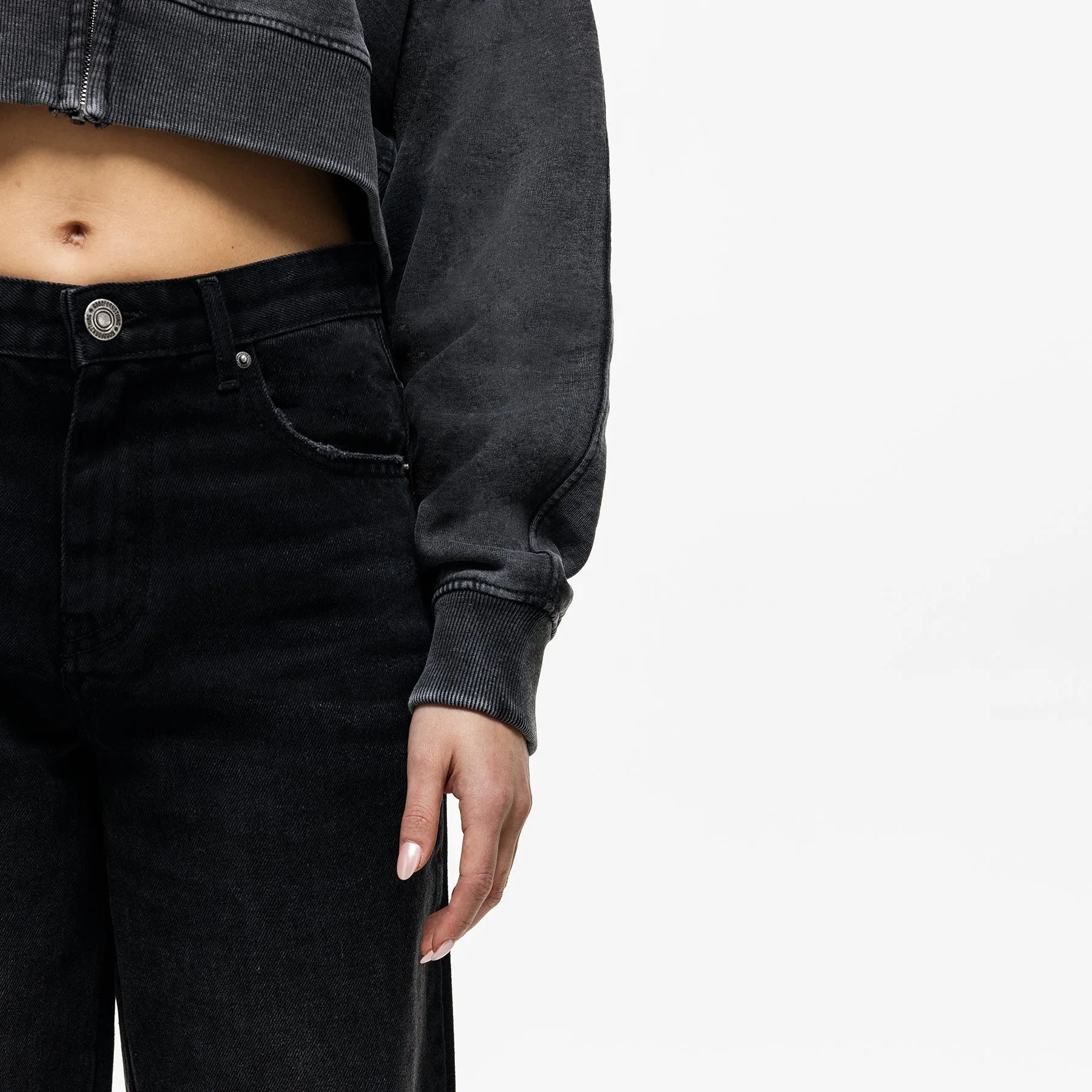 Metamorphosis Washed Black Zip Hoodie (Final Sale) sold by Good for Nothing product image thumbnail 4