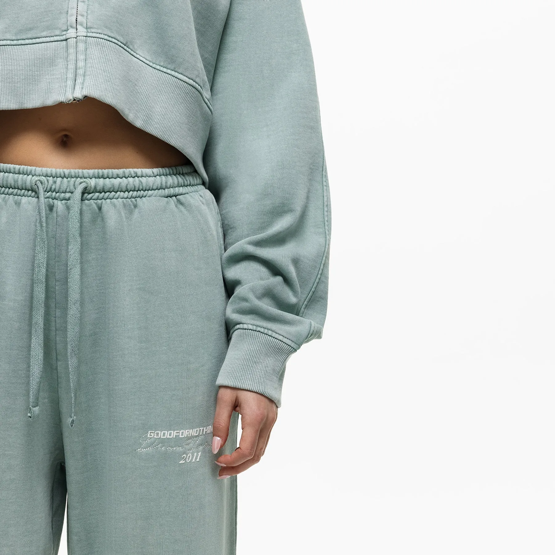 Dream Forever Washed Aqua Sweatpant (Final Sale) sold by Good For Nothing Clothing product image thumbnail 5
